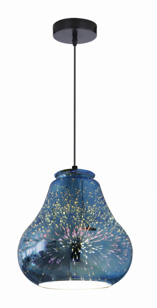 Lampa wisząca czarno-niebieska GALACTIC 1xE27x60W Candellux