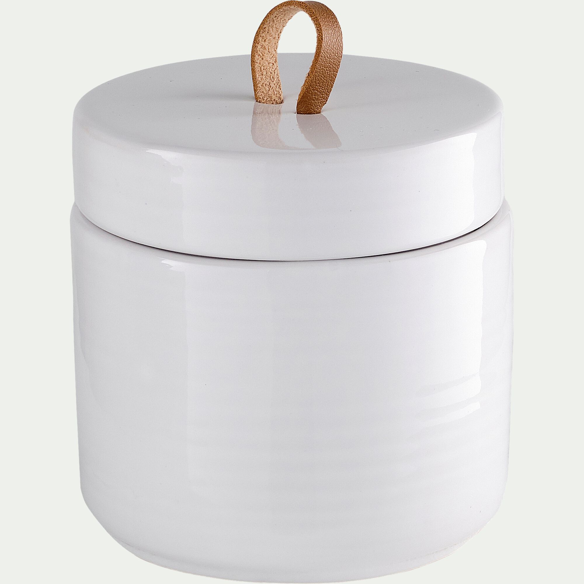 SABRINA - Boite en céramique - blanc D10,6xH10,7