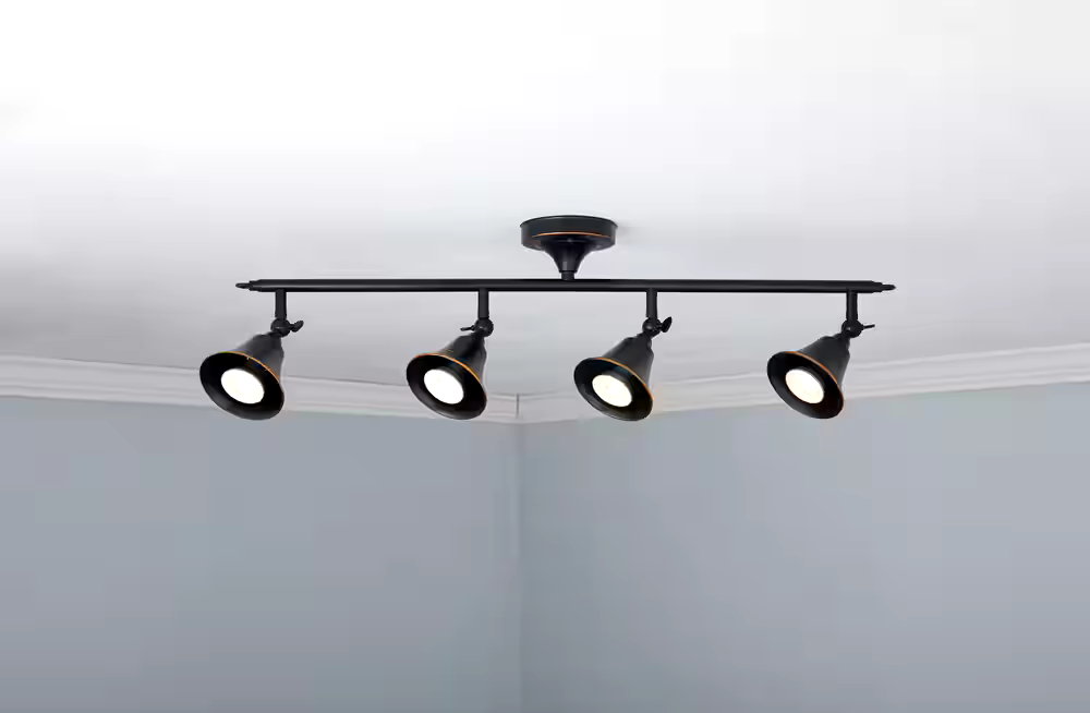 NOMA Dundas 4-Light Track Light Fixture, Oil Rubbed Bronze