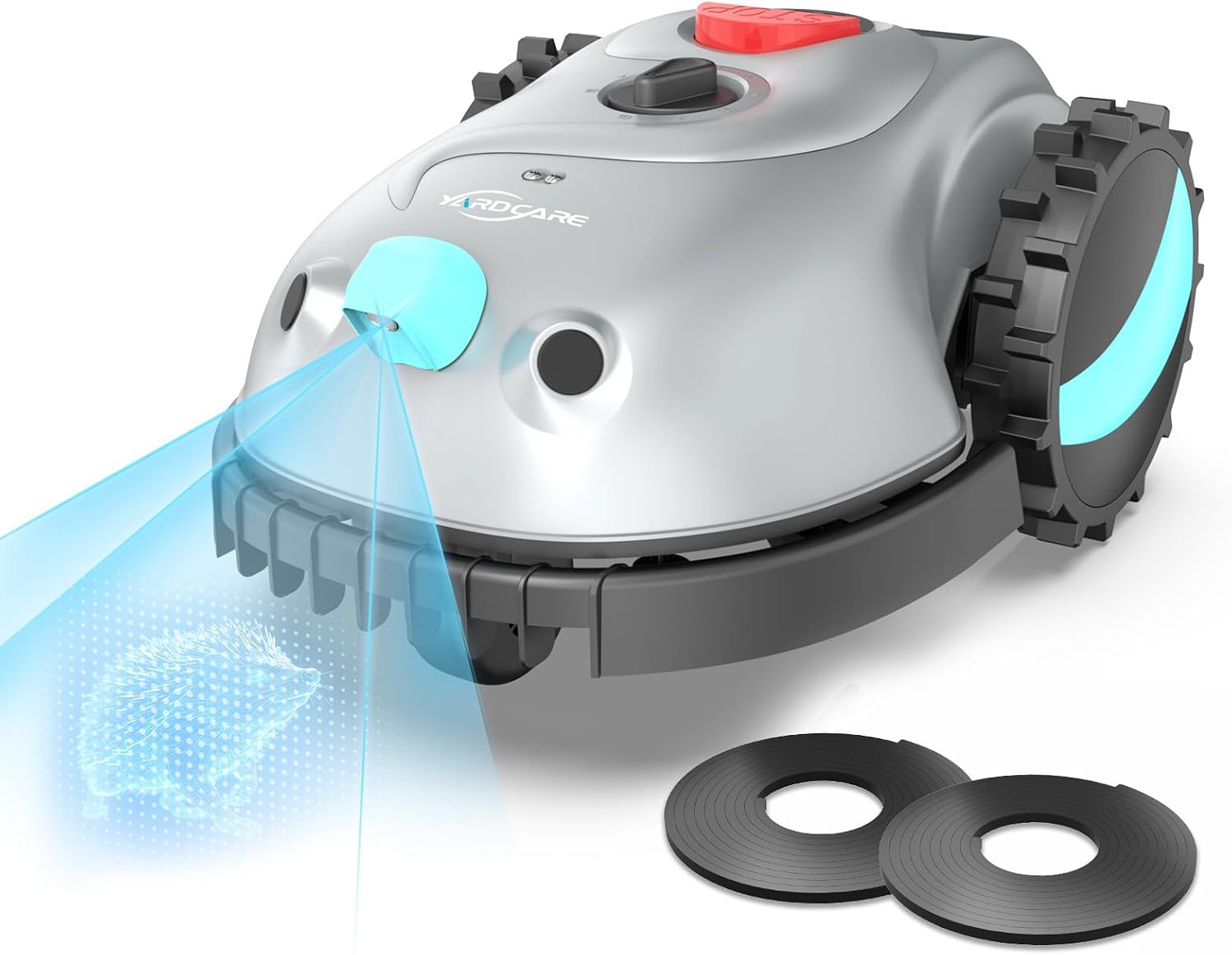 V100 Robot Lawn Mower with HD Vision Navigation  Smart Obstacle Detection  Collision Sensors  Adjustable Cutting Height  Low-Noise Operation—Perfect for Small Lawns up to 1 600 sq ft.