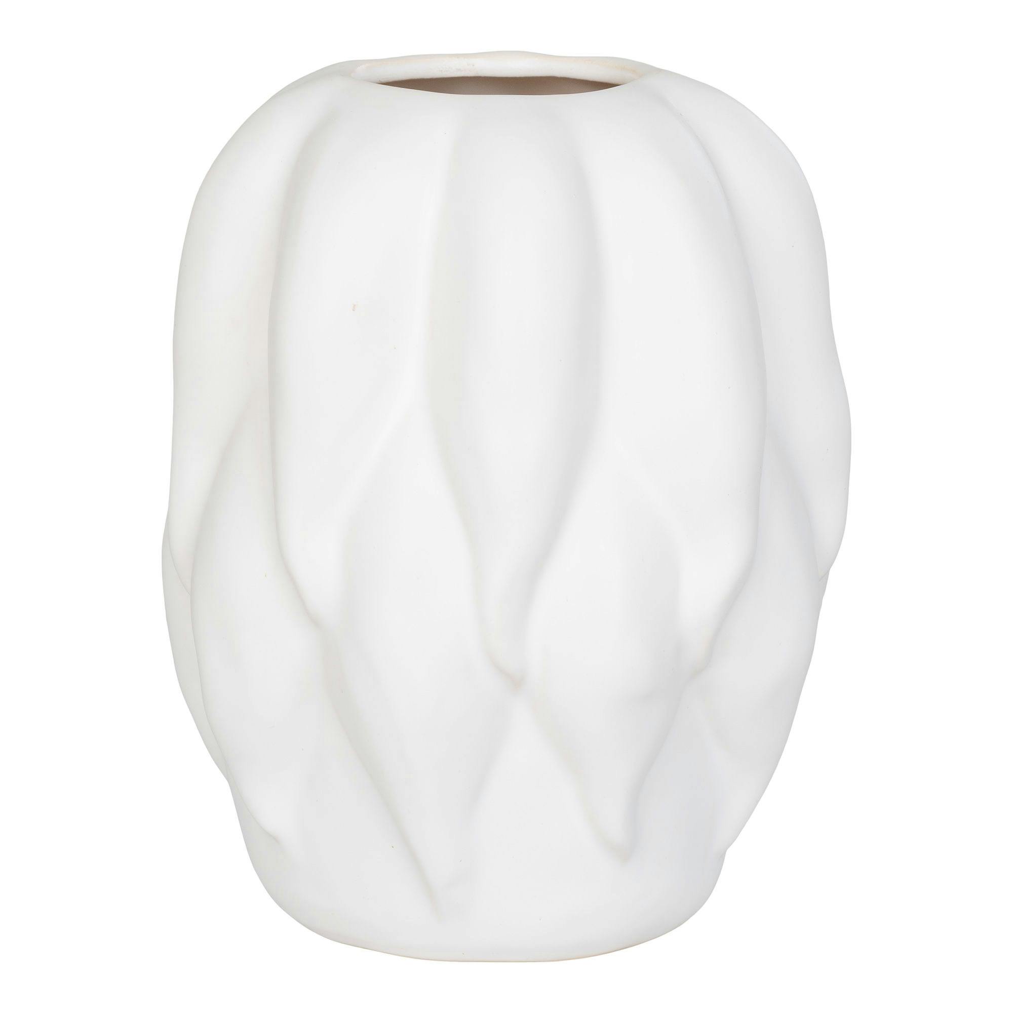 Vase décoratif blanc mat en céramique