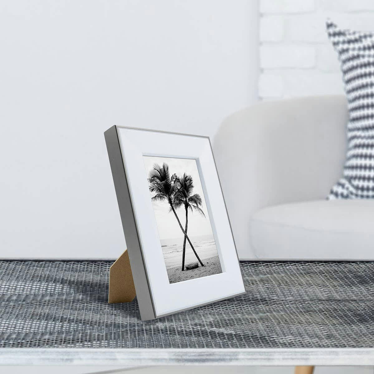 NEWTON - Cadre photo acier 10x15 cm résine recyclée