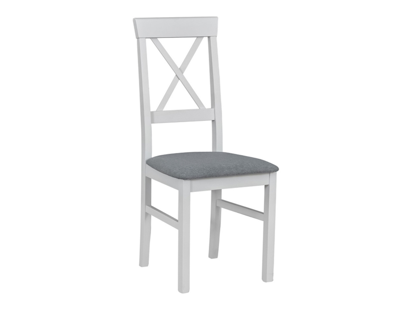 Krzesło tapicerowane Alla 3 biało-szare
