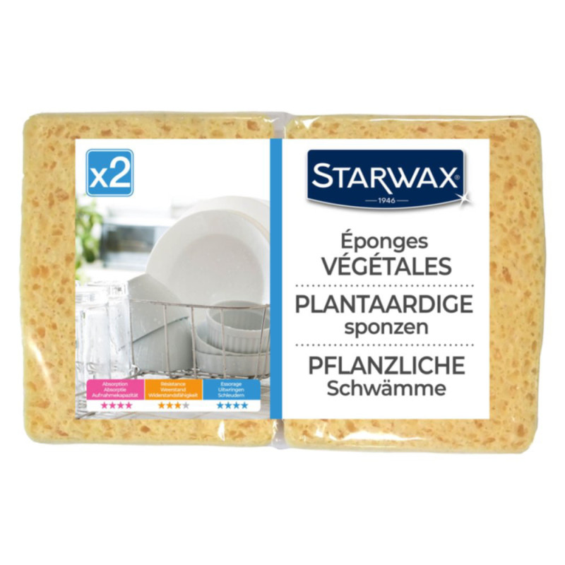 Eponge végétale 2 pièces STARWAX