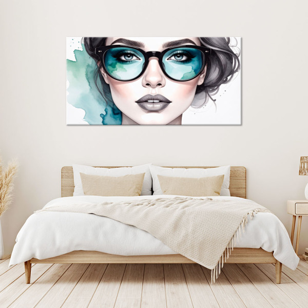 Obraz do sypialni salonu biura, Glamour Kobieta 80x40