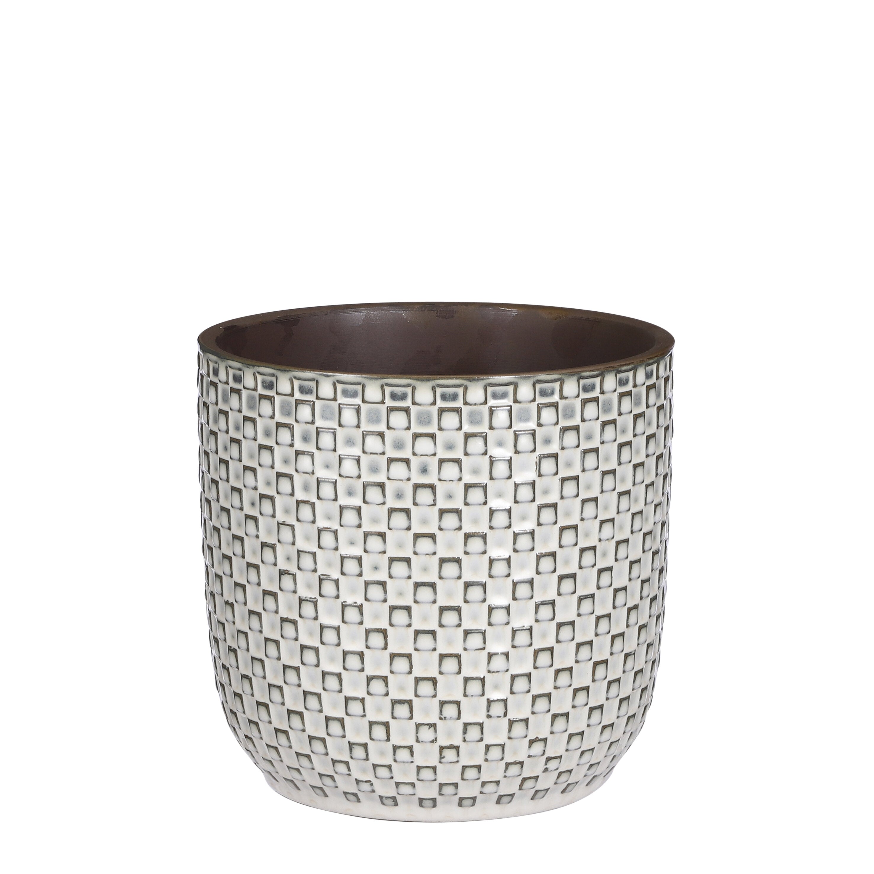 Mica Decorations Daan Bloempot - H18 x Ø19 cm - Wit