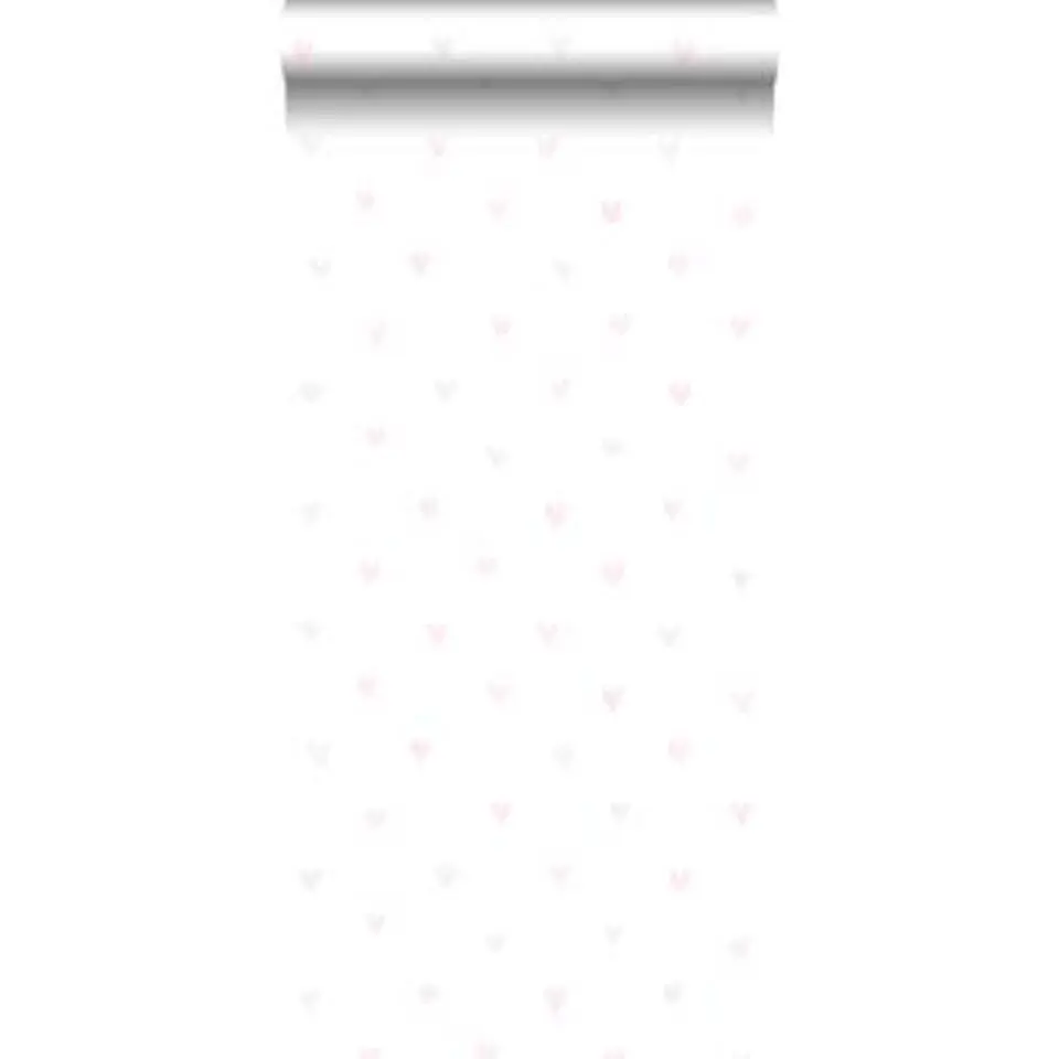 ESTAhome behang - hartjes - licht roze en wit - 53 cm x 10.05 m
