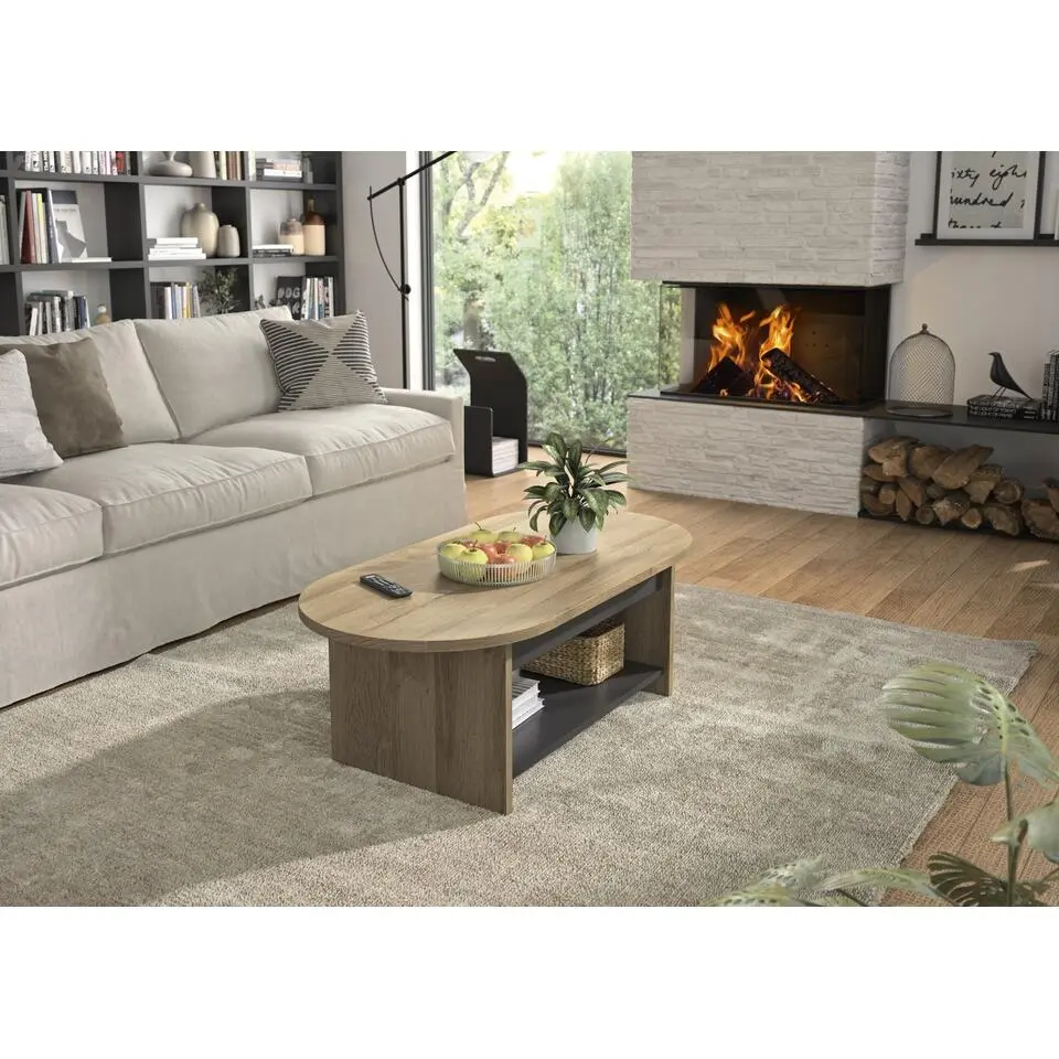 Diagone Salontafel Soho - 110x55 cm - Warm eikenkleur