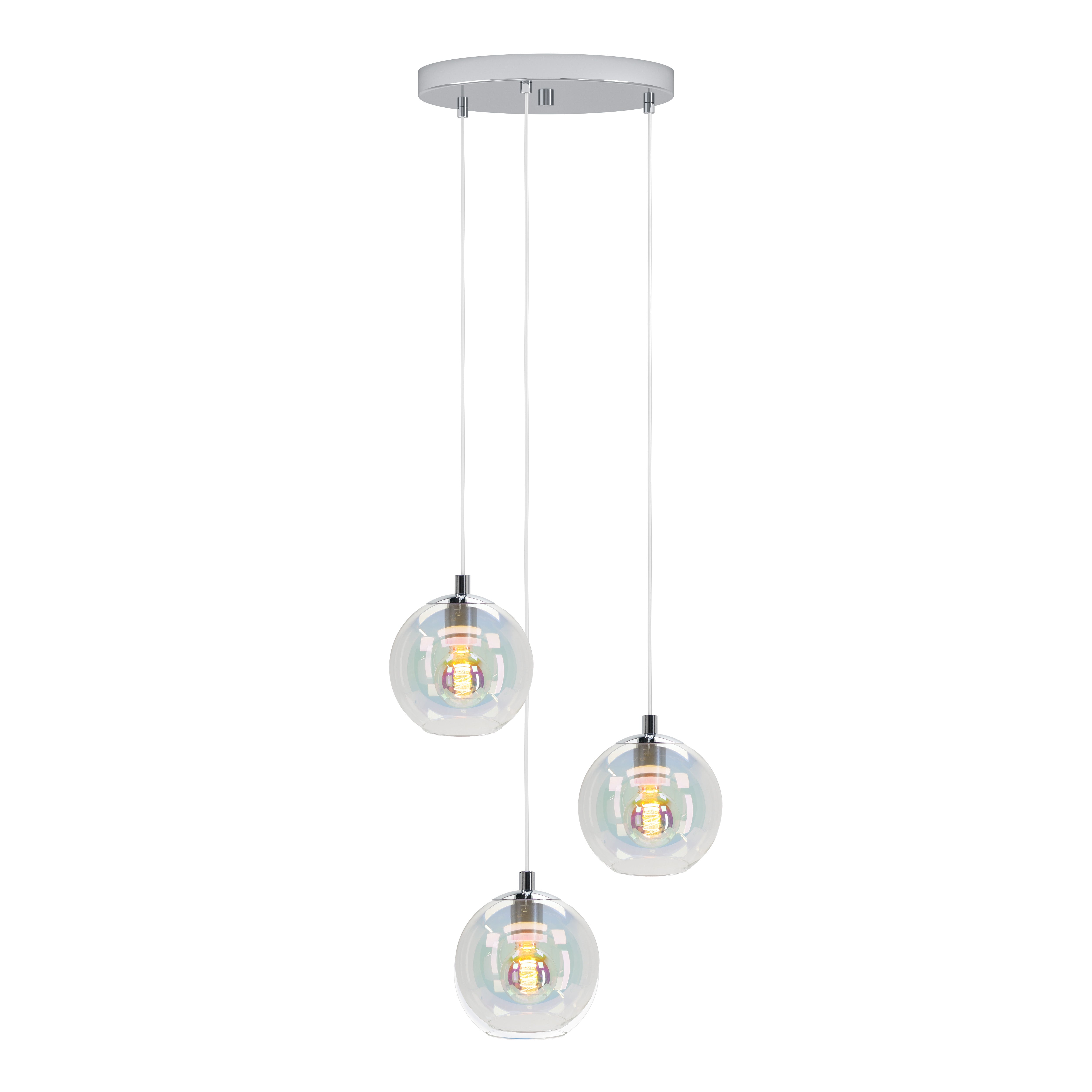 EGLO hanglamp Ariscani 2 - ø 42,5 cm - gekleurd glas - chroom