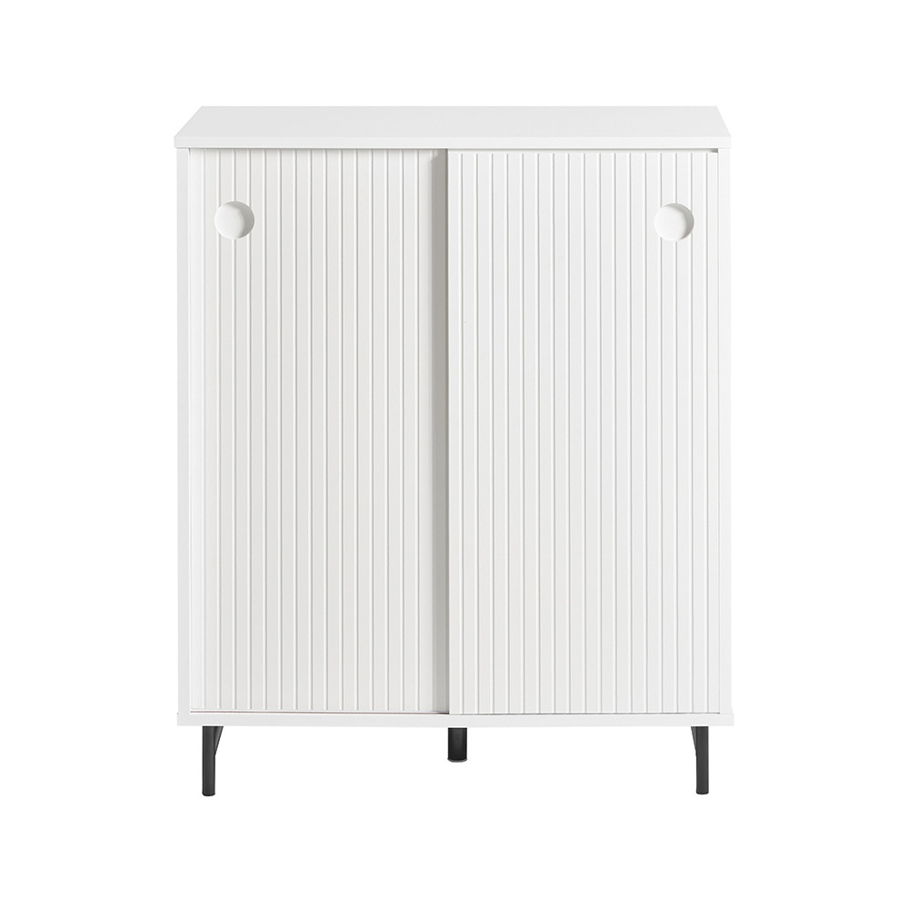 SoBuy Szafka na buty z jednymi drzwiami Biały 70x37x88cm Nowoczesny FSB62-W
