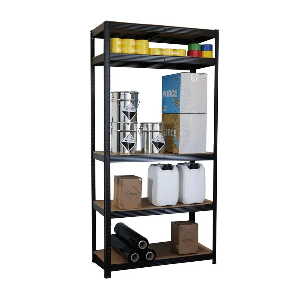 Stellingkast / Magazijnstelling - Zwart - 5 planken