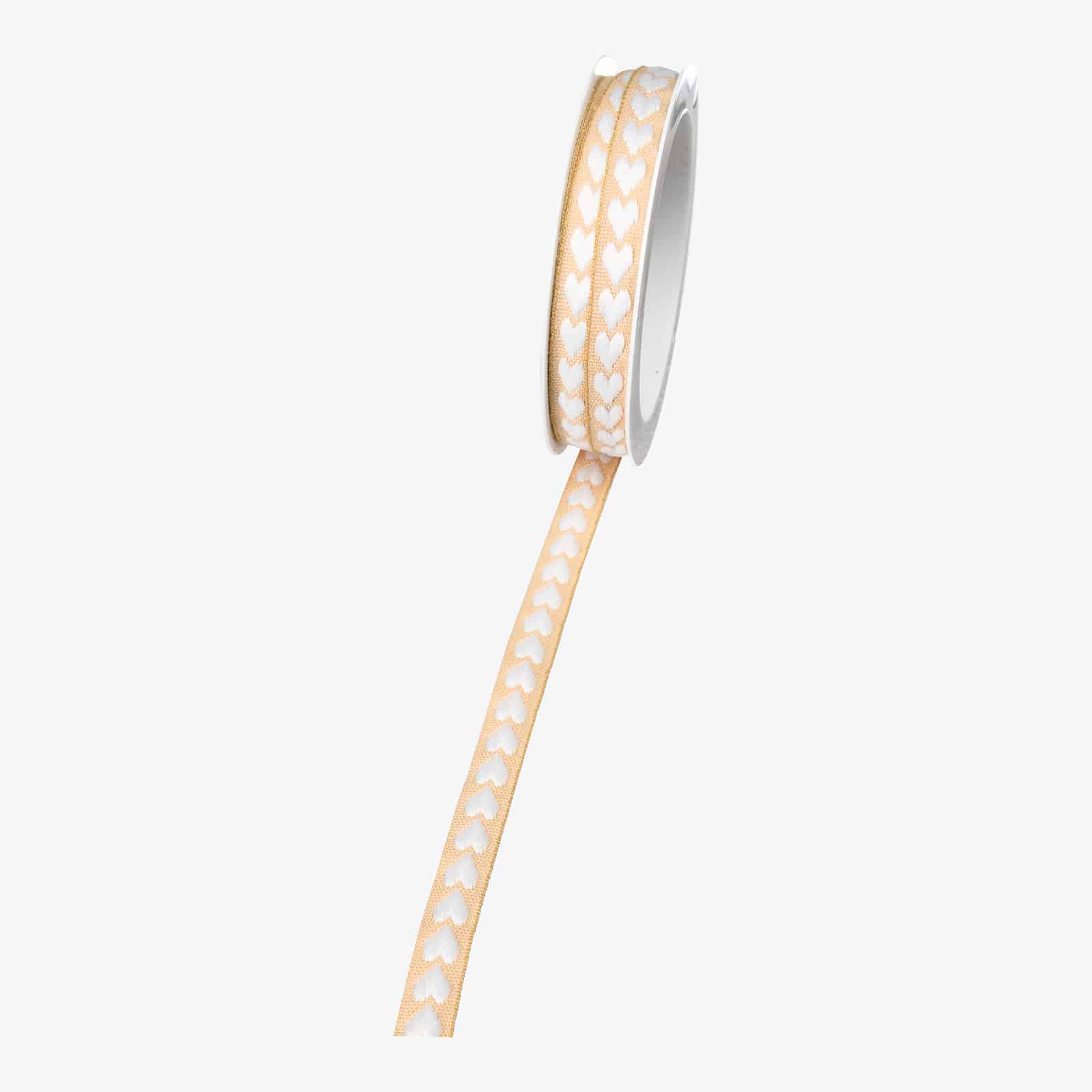 Band Herzchen Weiß,L 3.000 x B 10 mm