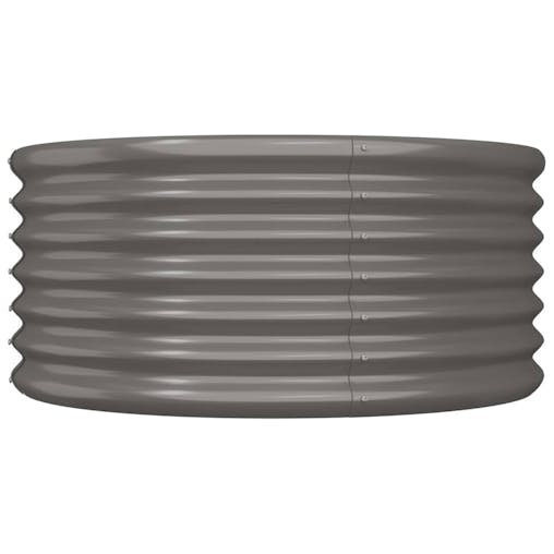 NNEVL Garden Planter Powder-coated Steel 80x80x36 cm Grey