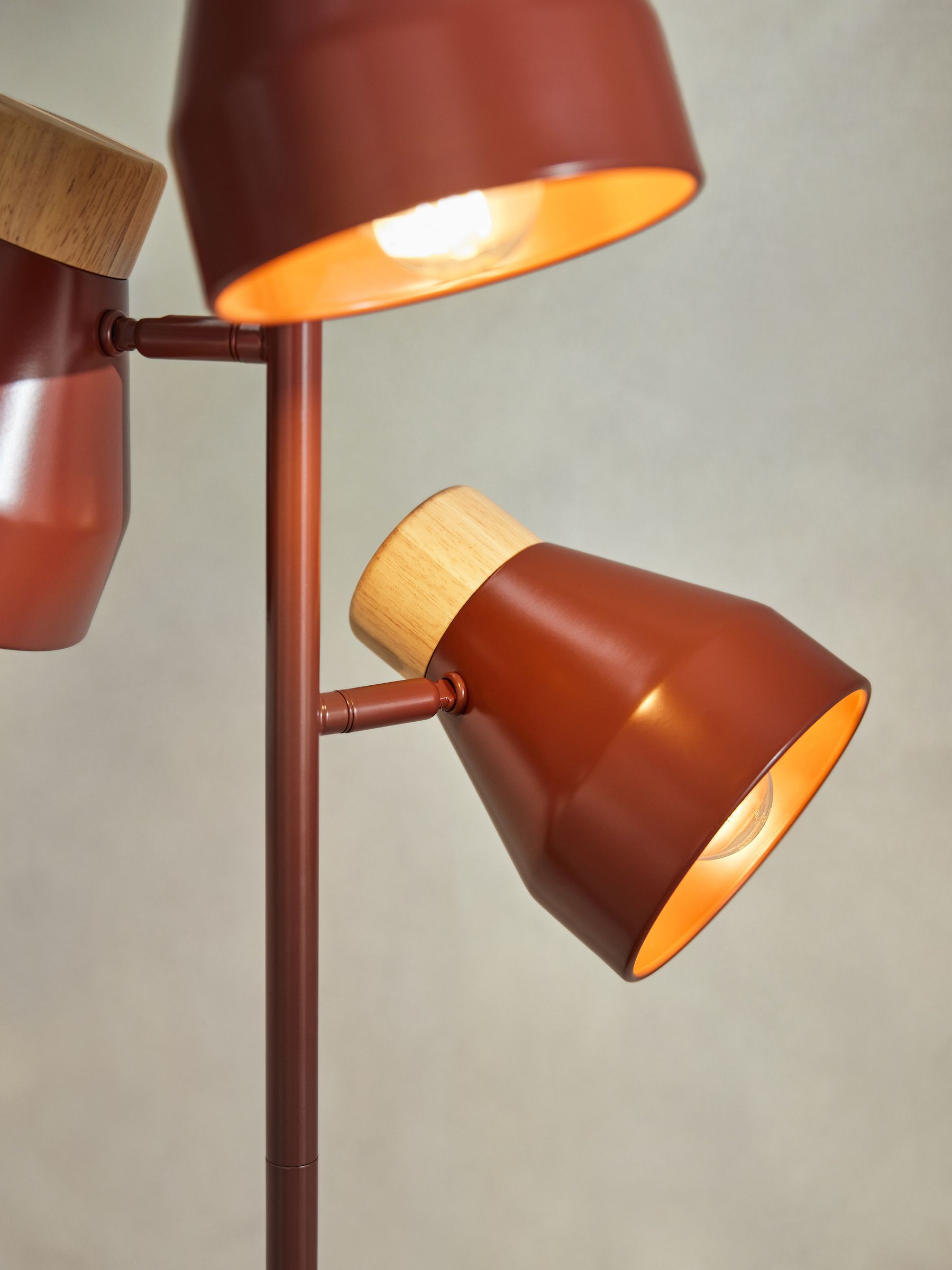 Albert Floor Lamp in Terracotta Red