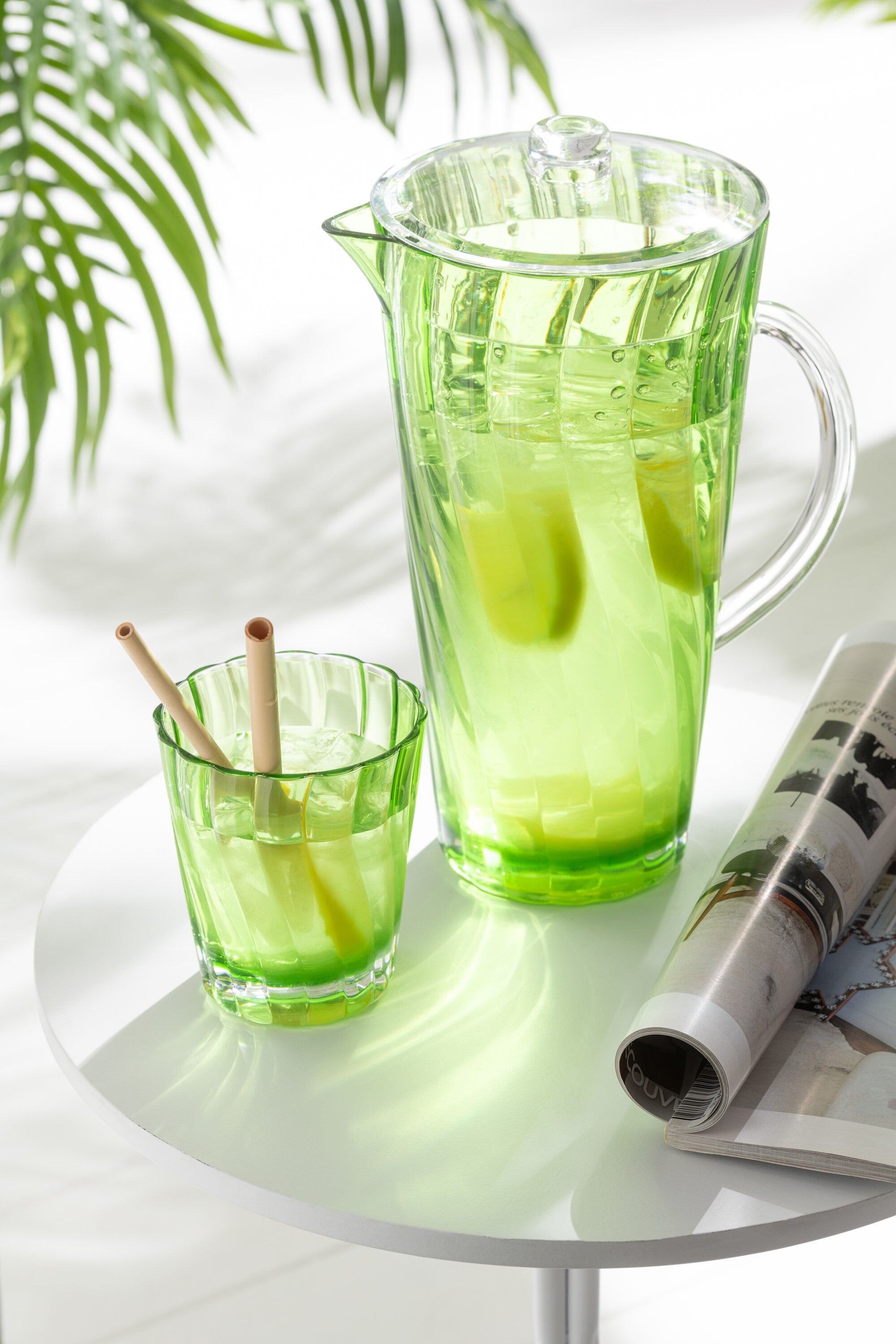 J-Line karaf Wave - kunststof - donkergroen