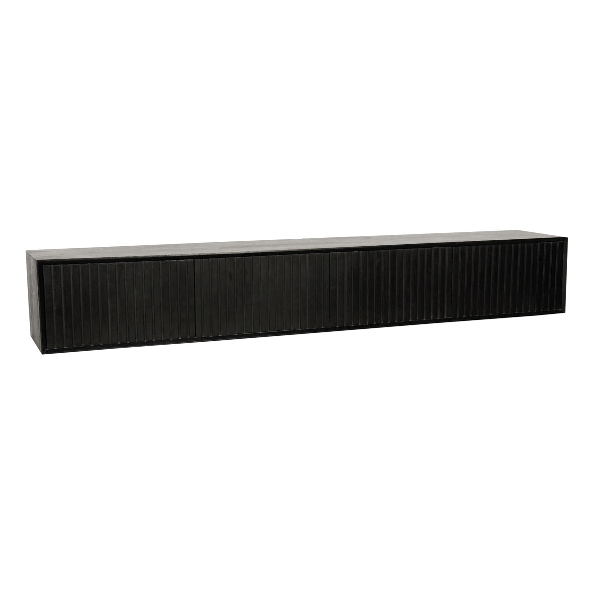 StarFurn Zwevend Tv-meubel Madison - Zwart Hout - 200x35x30cm