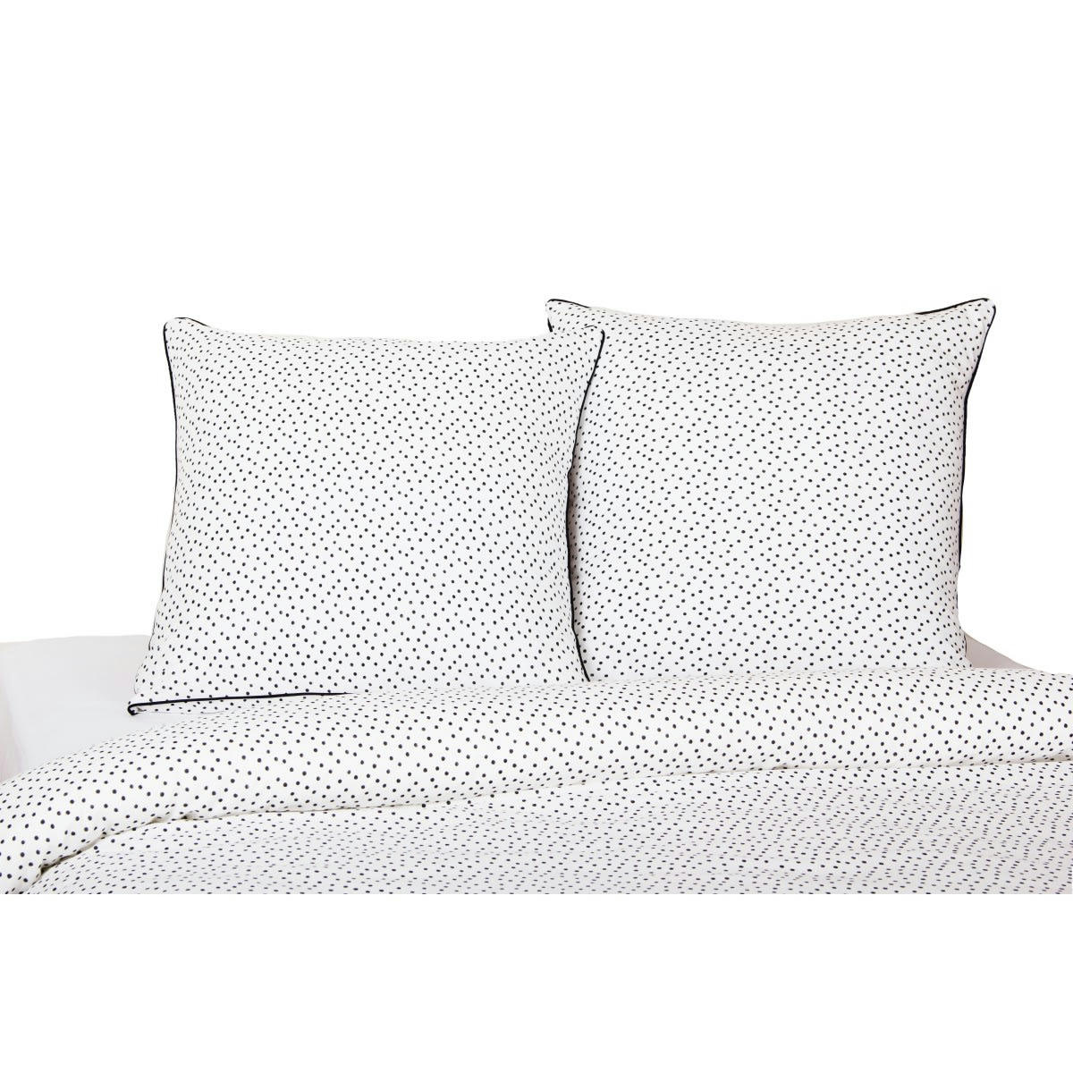 IMPRIMÉ POINTS - Parure de lit 2 personnes housse de couette 240x220 cm+ 2 TO 65x65 cm