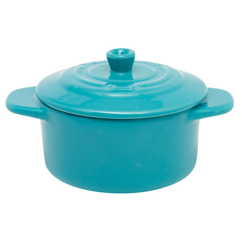Mini cocotte ronde bleu turquoise