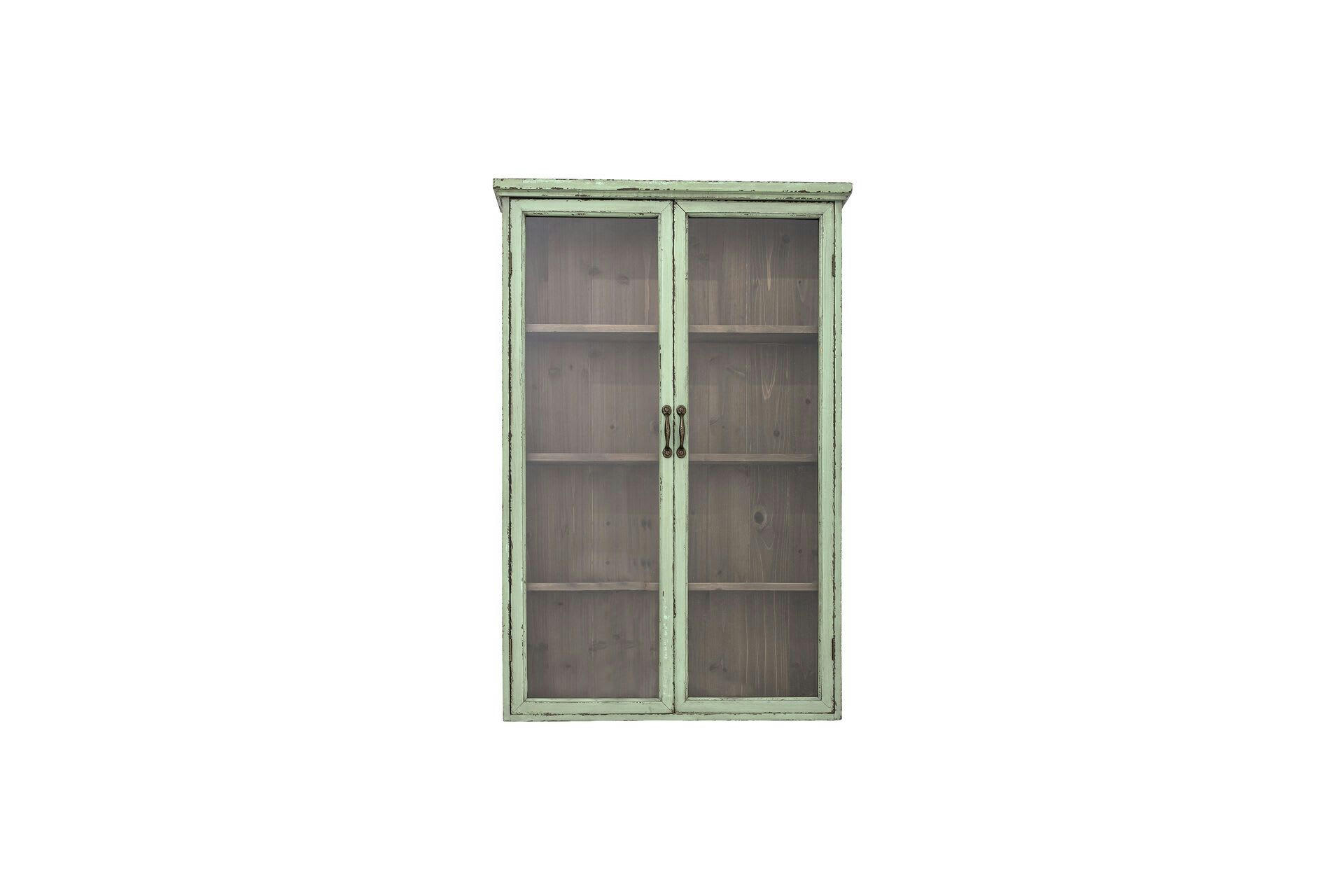 HAZEM - Vitrine en bois vert