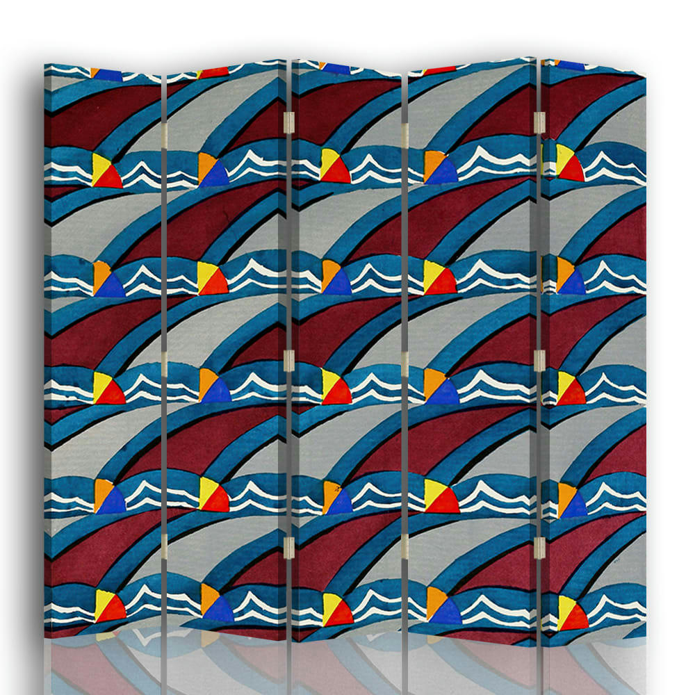 - Paravent Kunstgewerbliche Schmuckformen - C. Stoll cm 180x170 (5x)