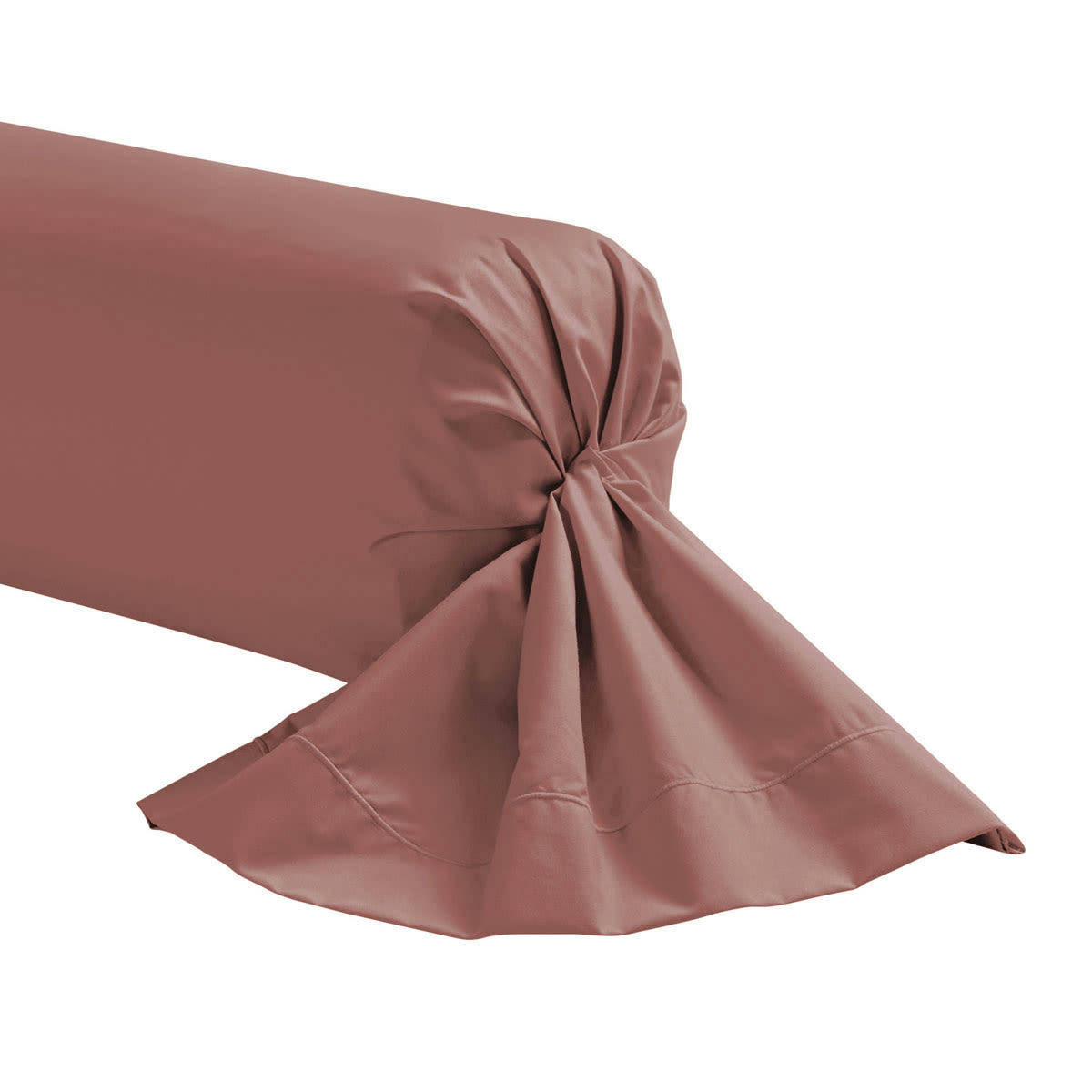 ROYAL LINE - Taie de traversin en percale de coton rose 43x190