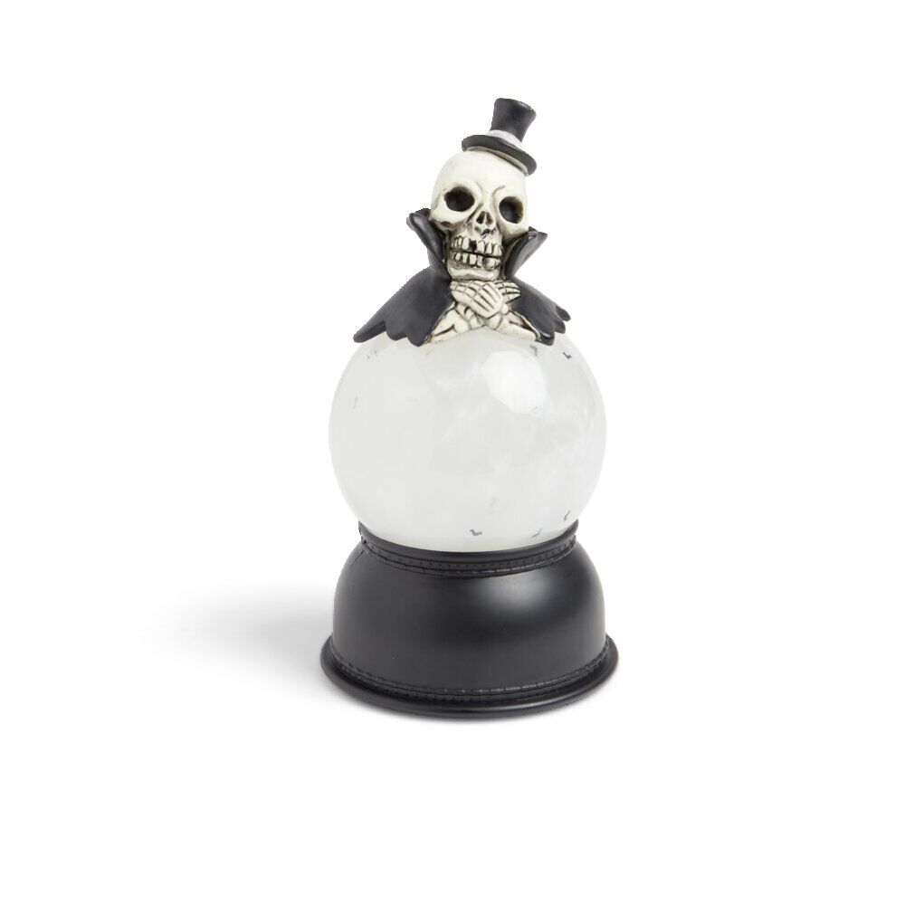 Décoration Halloween boule animée LED crâne squelette