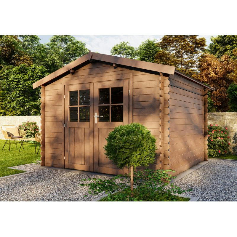 MEGEVE - Abri de jardin de 9,3 m² en bois de pin ép. 28 mm traité autoclave
