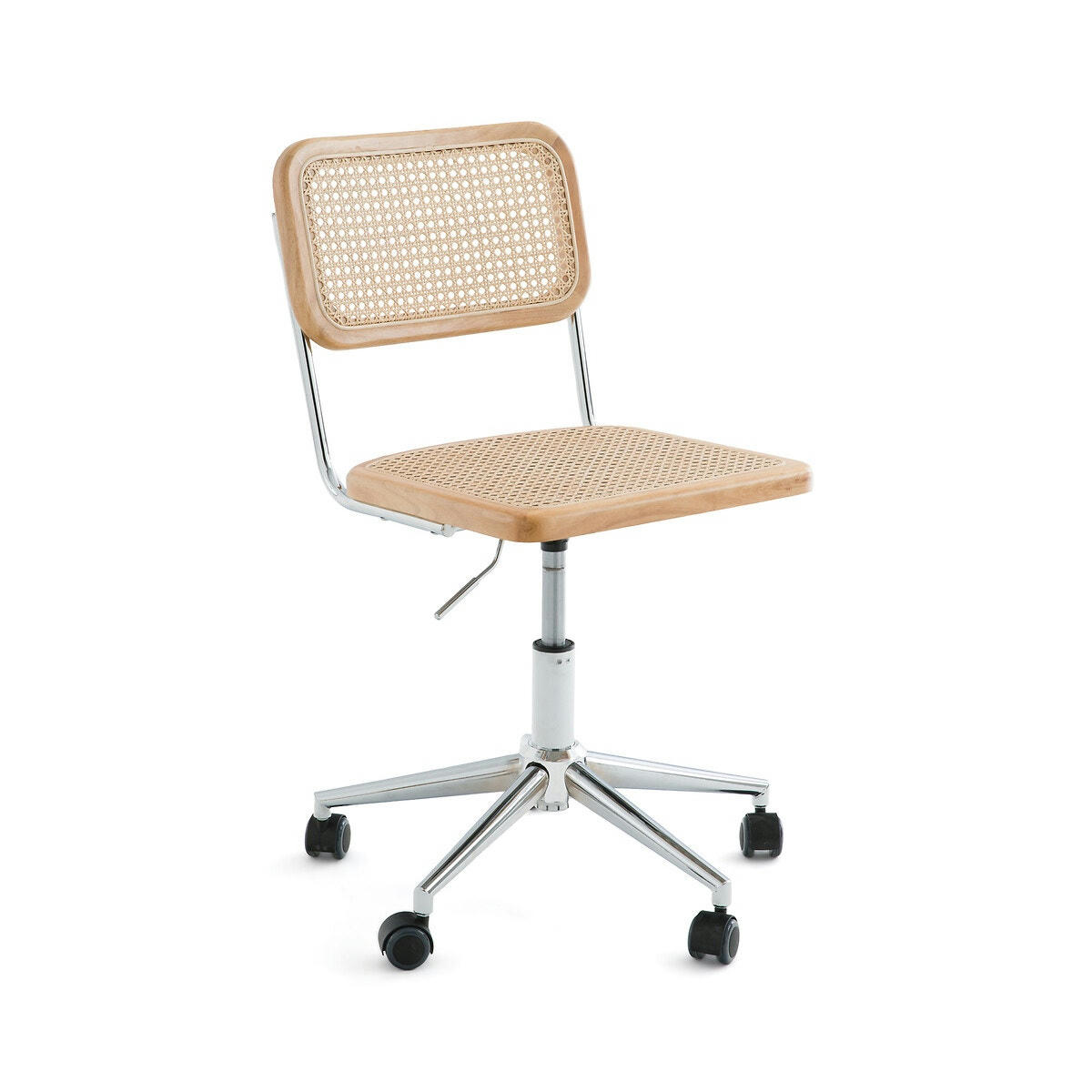 Chaise de bureau cannage à roulettes, Cedak