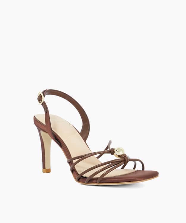 Mikonos Brown - High Heel Strappy Sandals