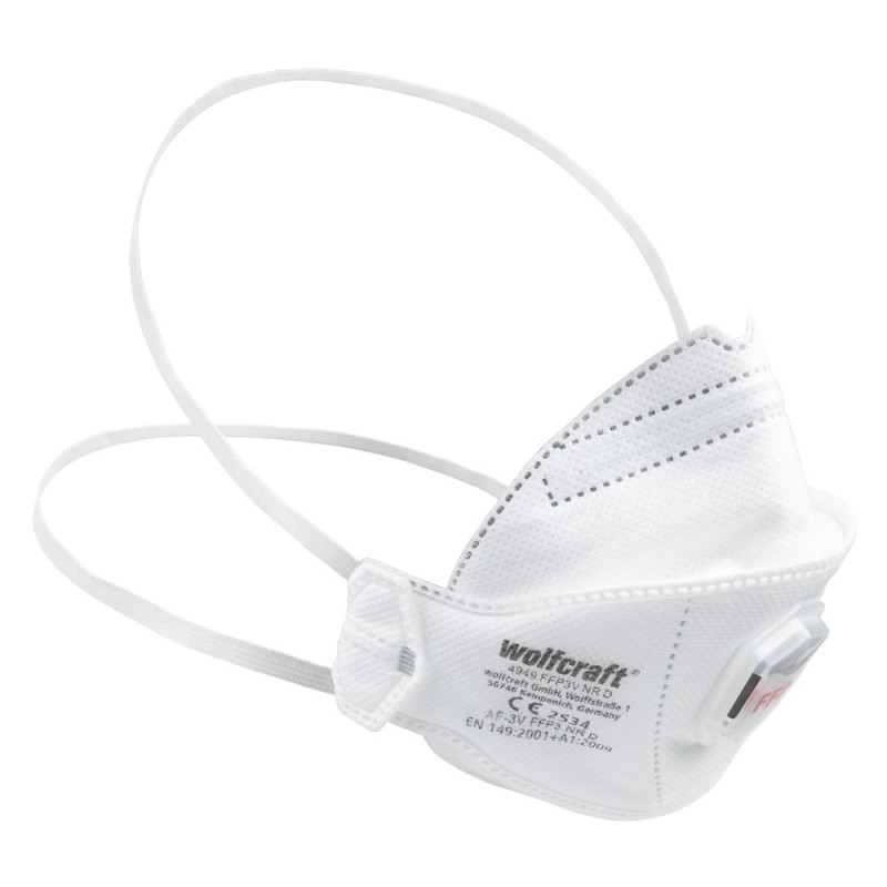 Masque de protection respiratoire FFP3 avec valve 2 pièces WOLFCRAFT
