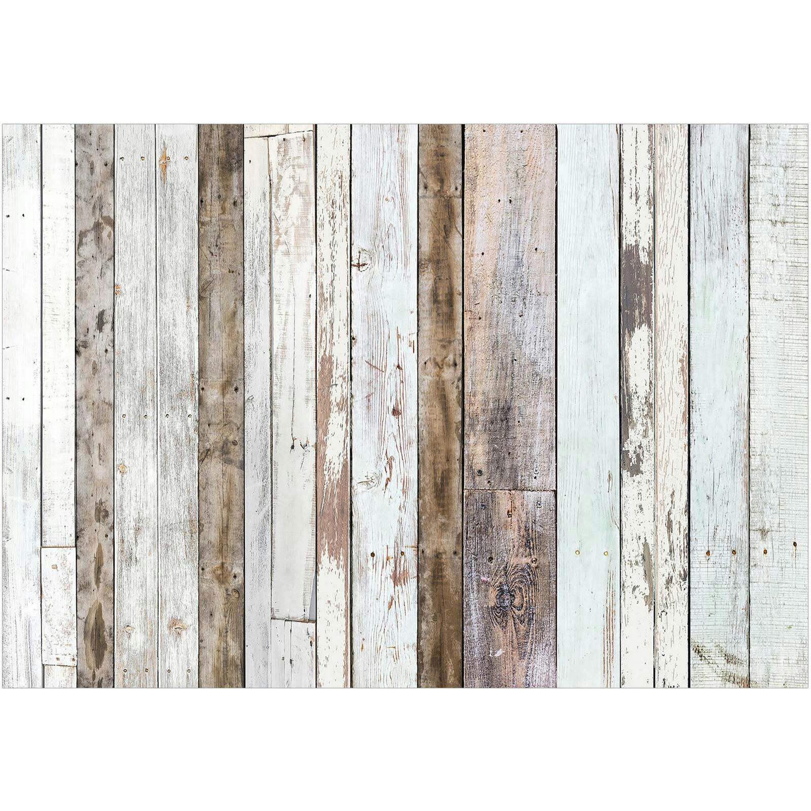 BOIS - Papier peint adhésif Tableaux multicolores 392 x 280 cm