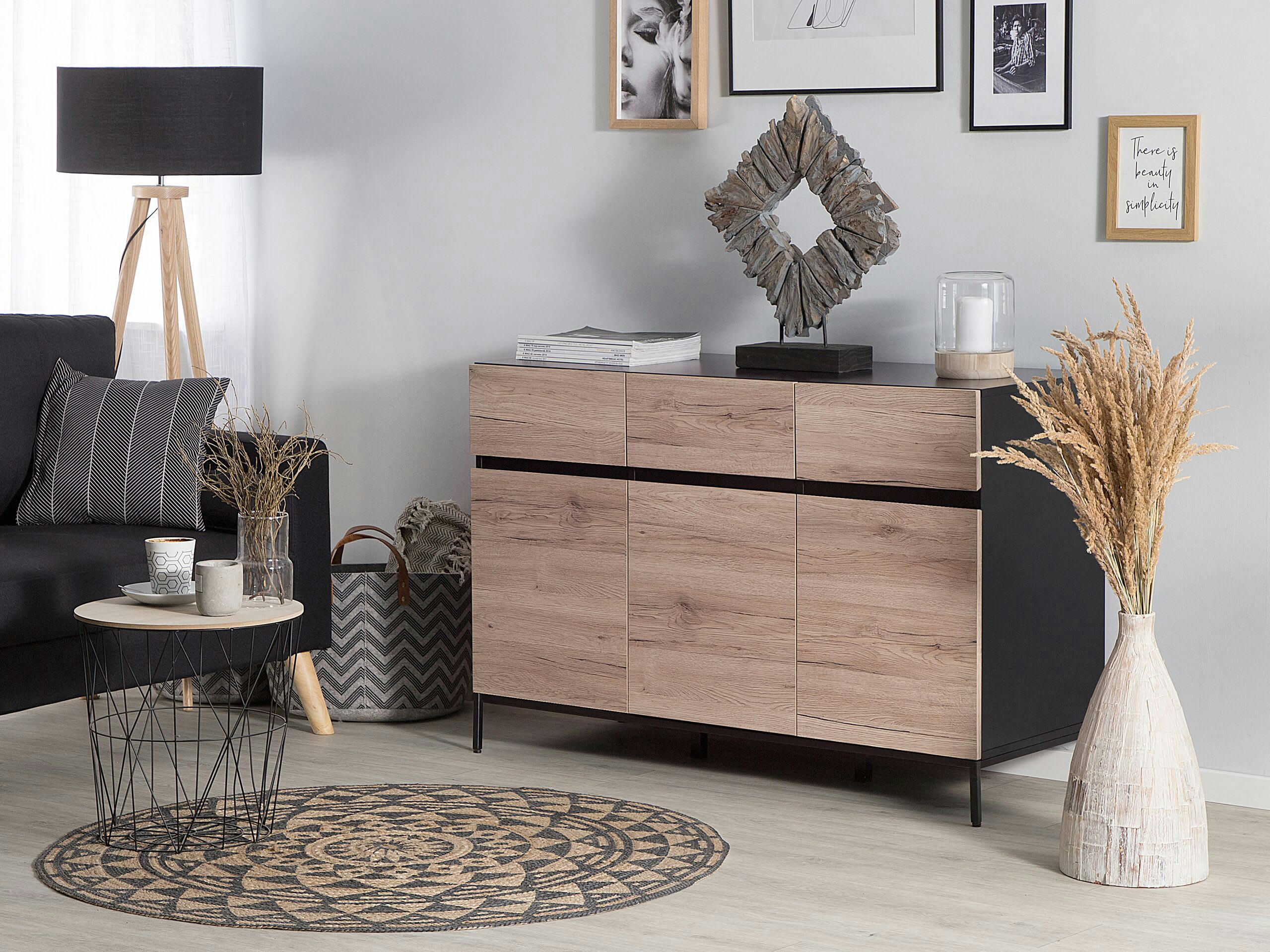 SYDNEY - Commode noire et bois