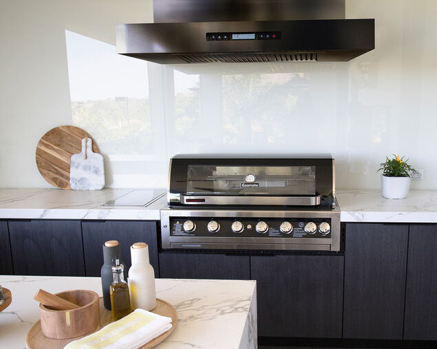 Excelsior Black Wall Mounted BBQ Rangehood - 1480 x 800mm