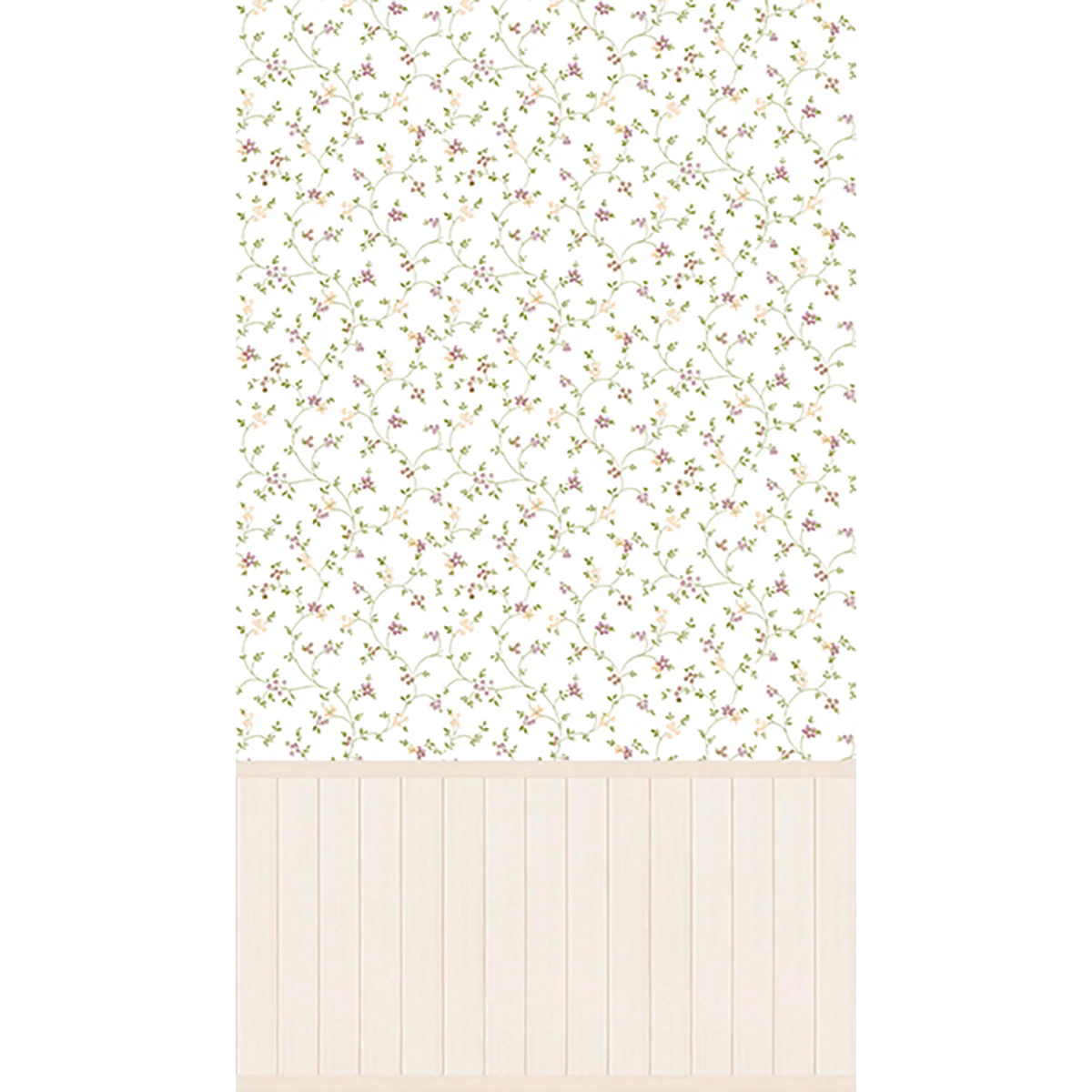 Papier peint panoramique L BETTINA PANEL 159 x 280 cm framboise et écru