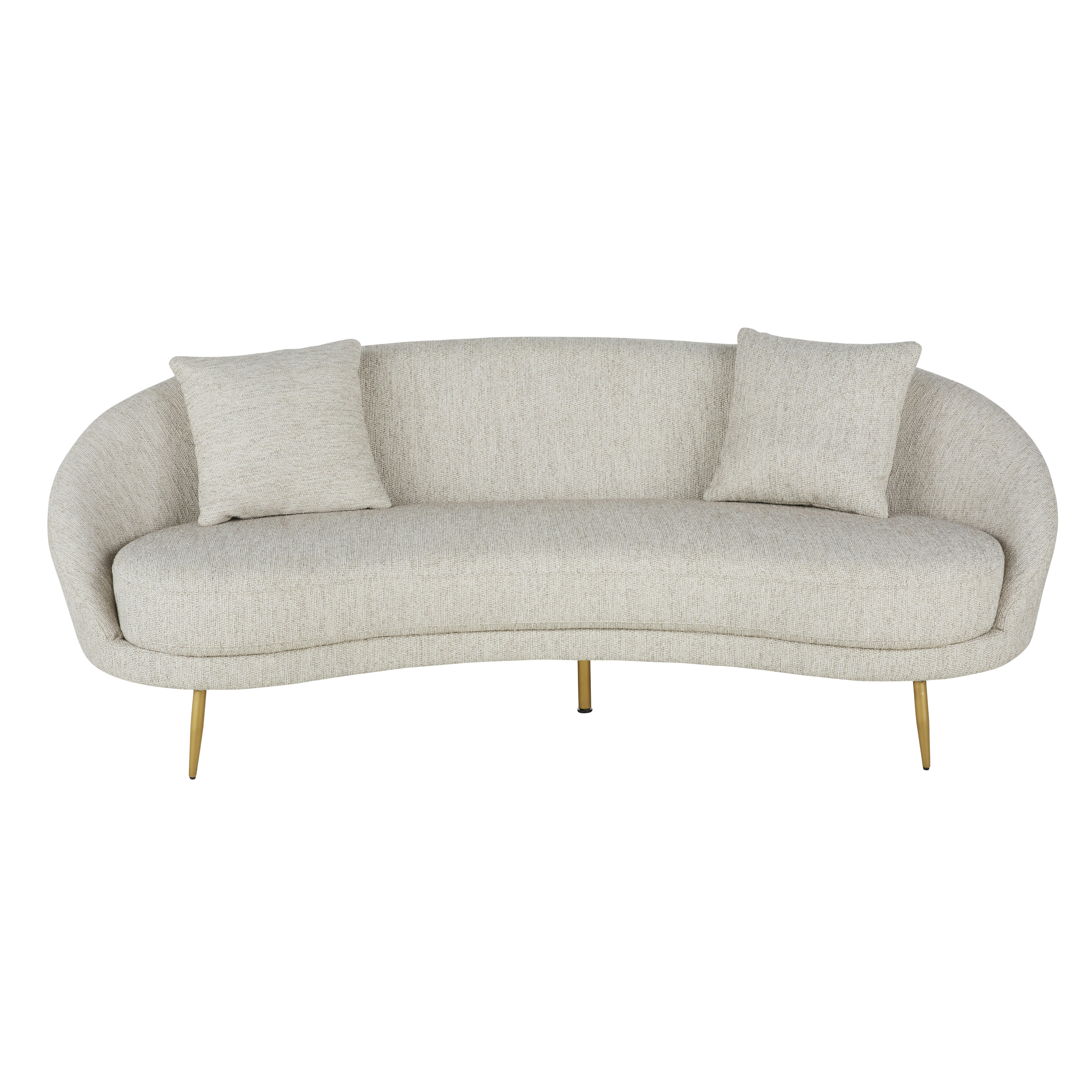 Glover - Canapé 3/4 places gris clair chiné