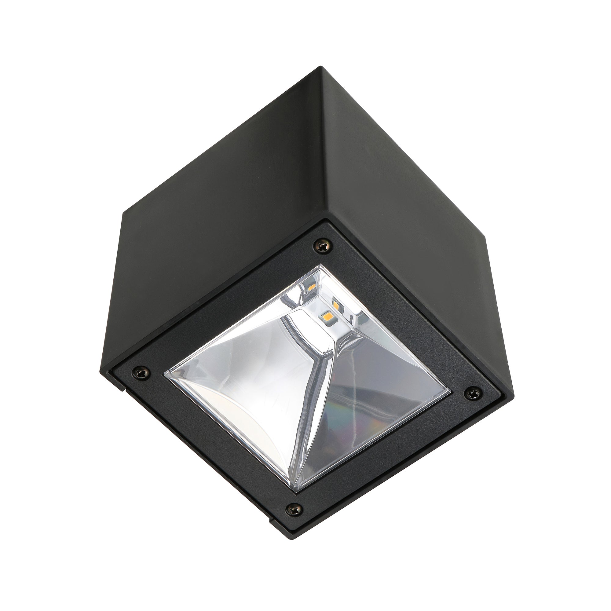 KS Verlichting LED Solar Cube wandlamp zwart vierkant