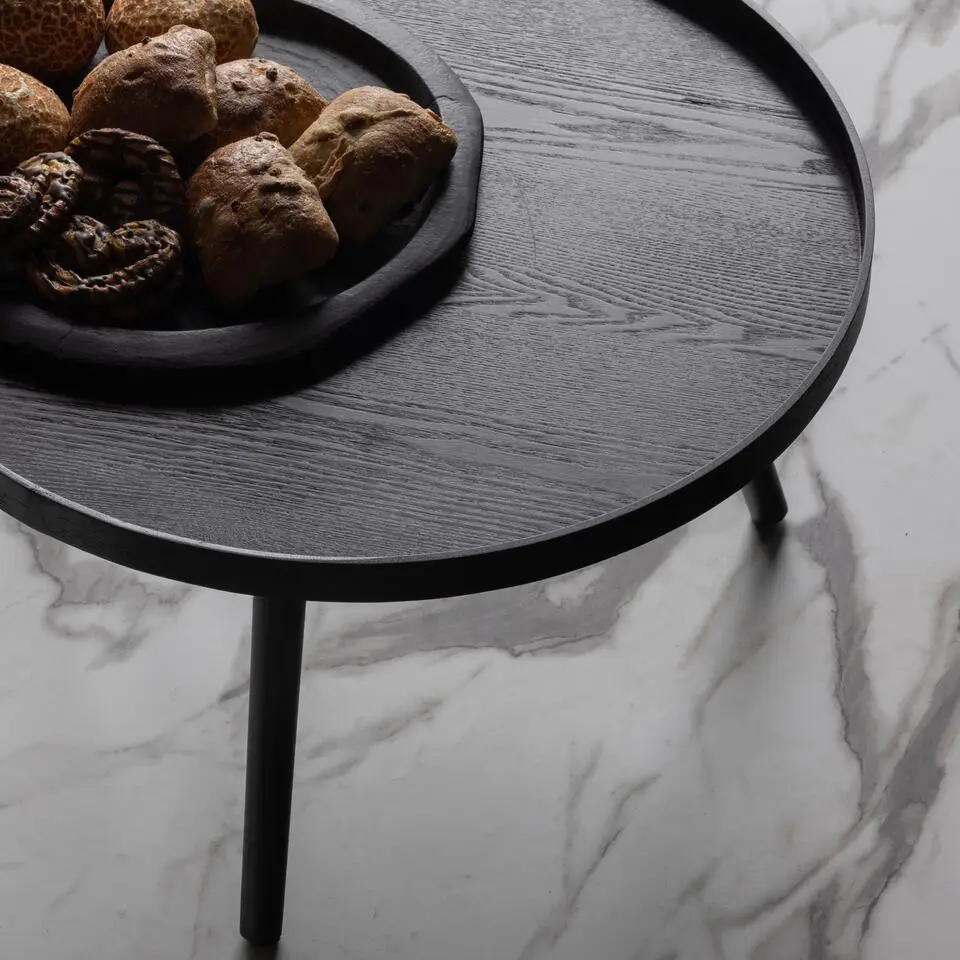 WOOOD Mesa Bijzettafel L - Hout - Zwart - 34x&Oslash;60