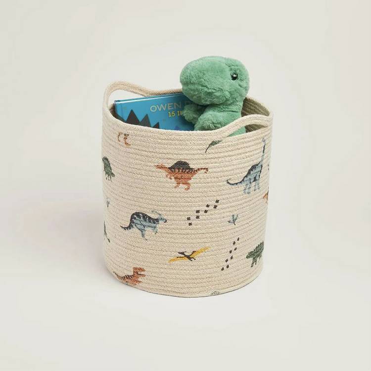 Great Little Trading Company Rope Storage Basket - Dinosaur