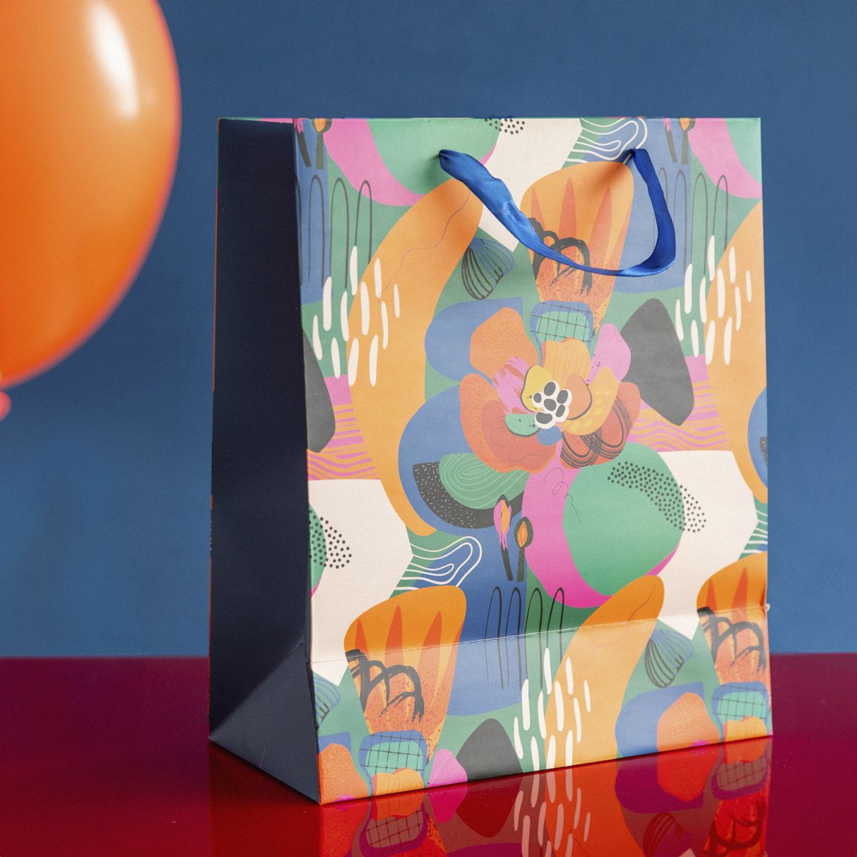 Torebka prezentowa CYMKA wielokolorowa 14x27x33 cm