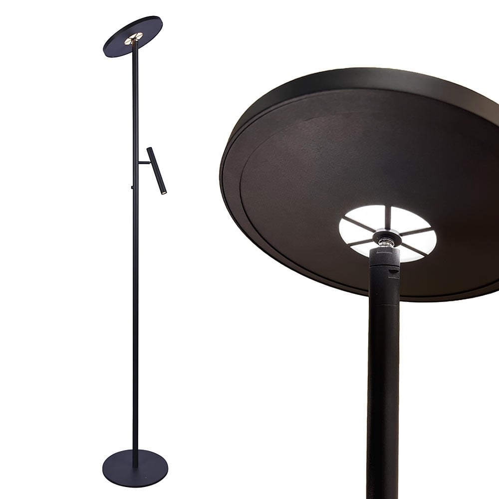 Freelight vloerlamp Stanza - 2 lichts - 30 x 180.5  cm - zwart
