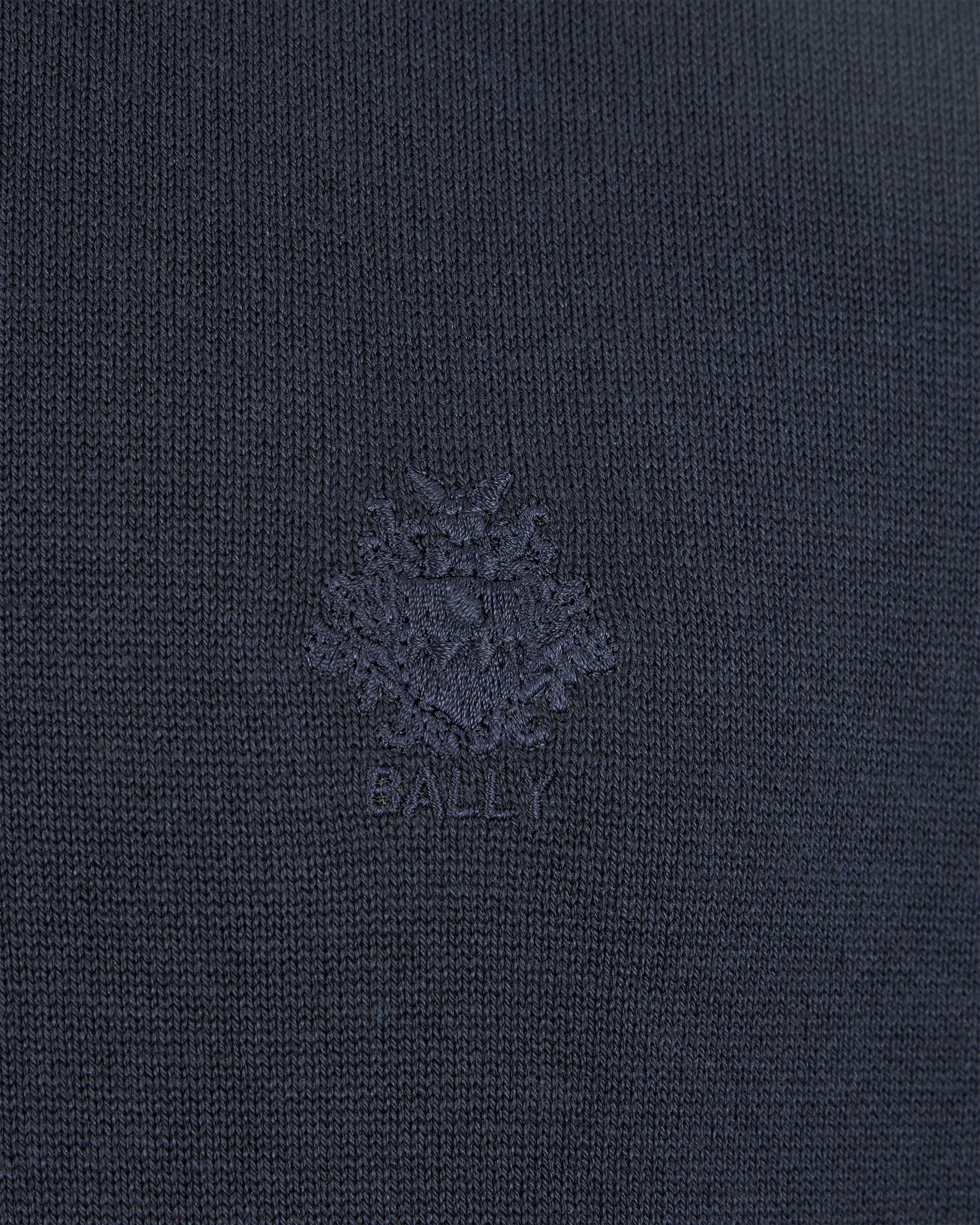 Poloshirt aus Baumwolle und Seide in Navy Blue