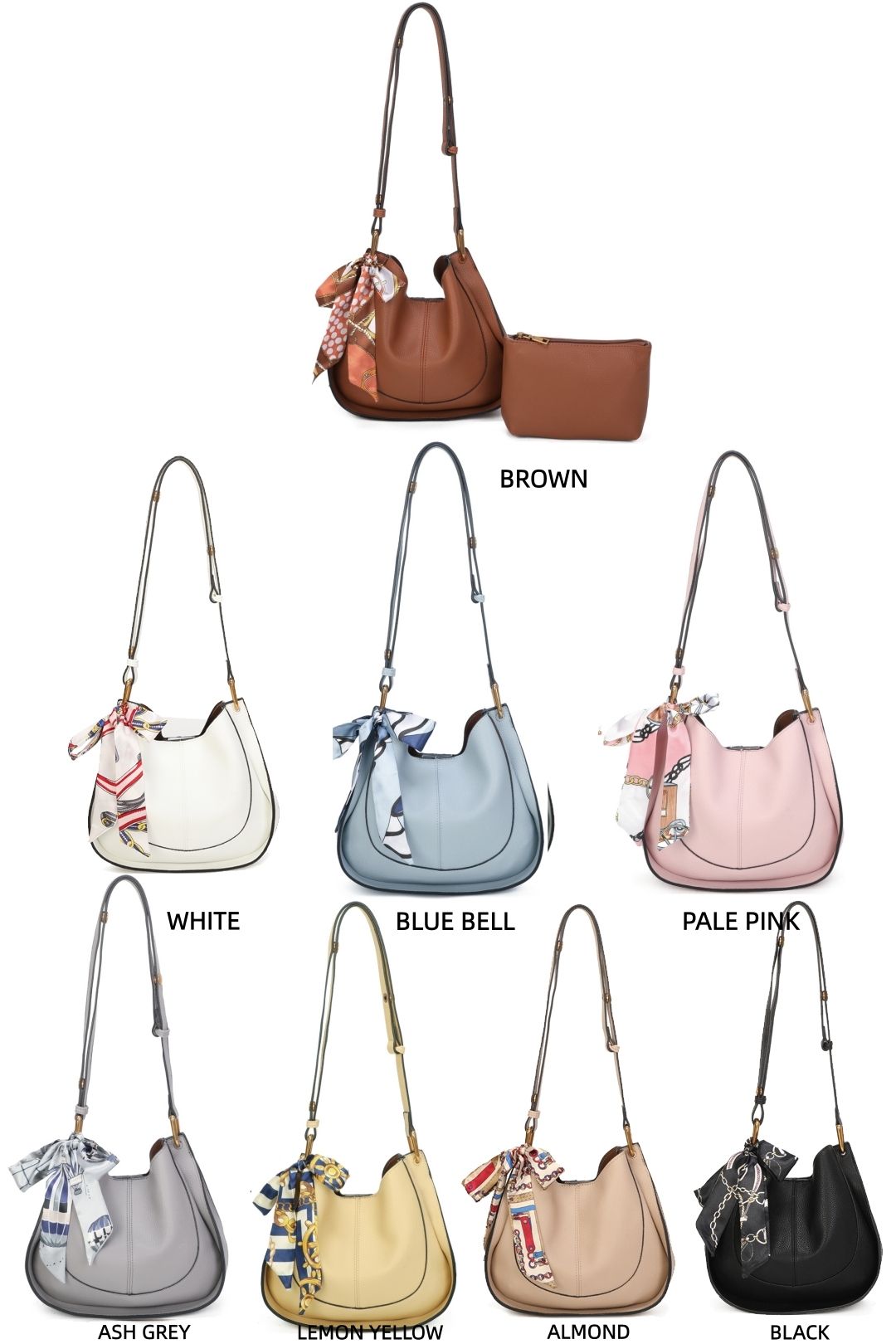 Fontanella Fashion Talyn PU Leather Shoulder Bag With Adjustable Strap And A Small Purse