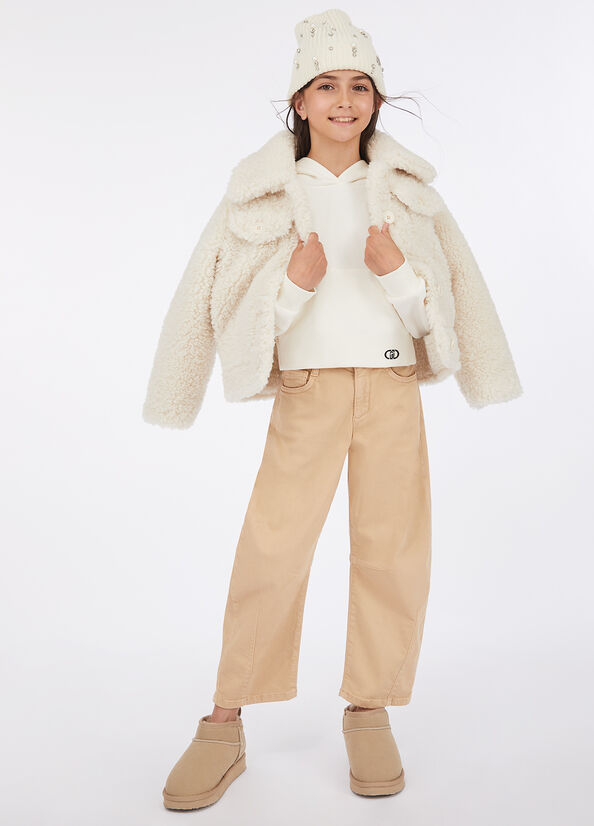 Felpa in cotone con cappuccio