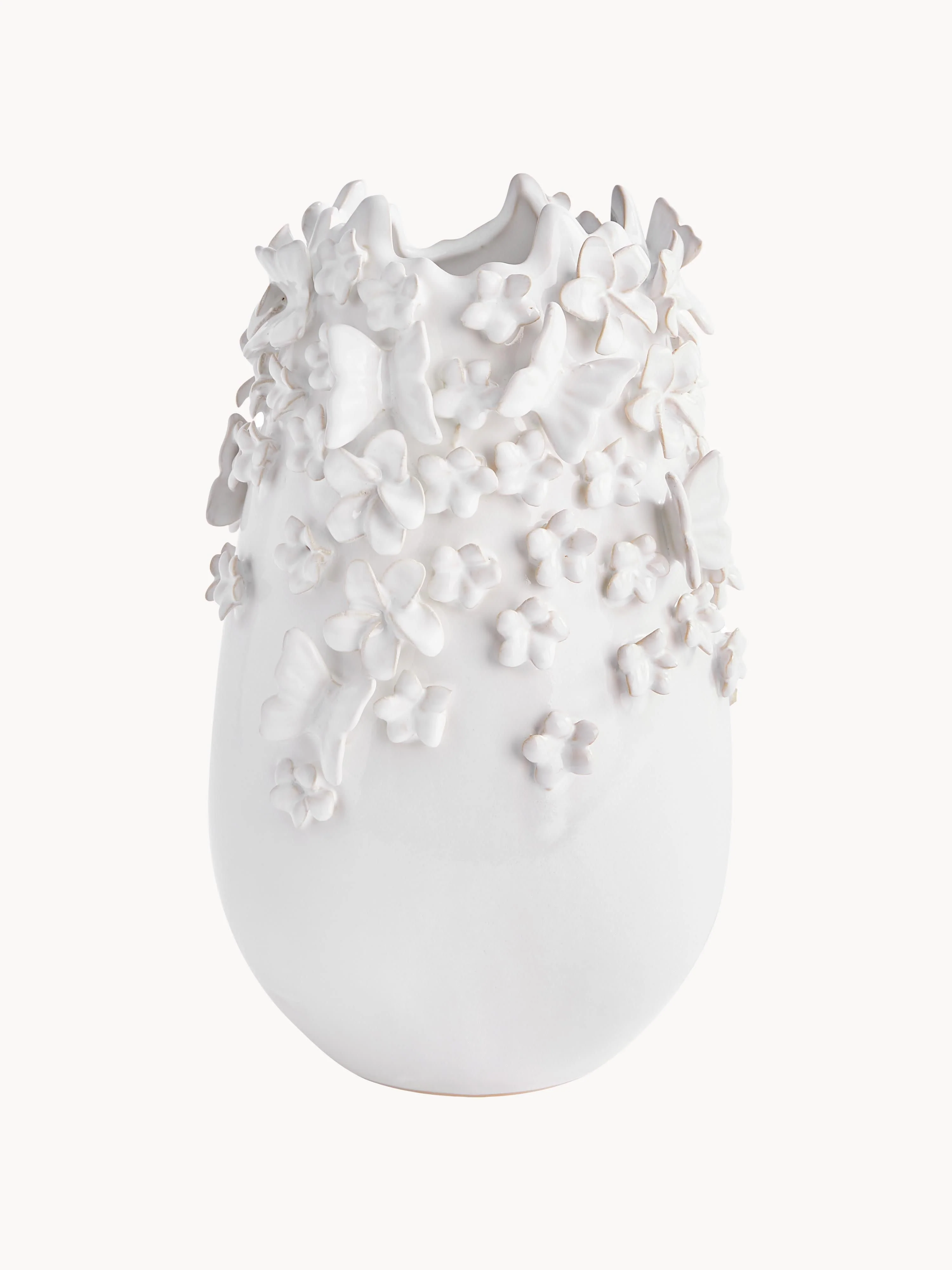 Vase Daphne mit 3D-Verzierung, H 35 cm