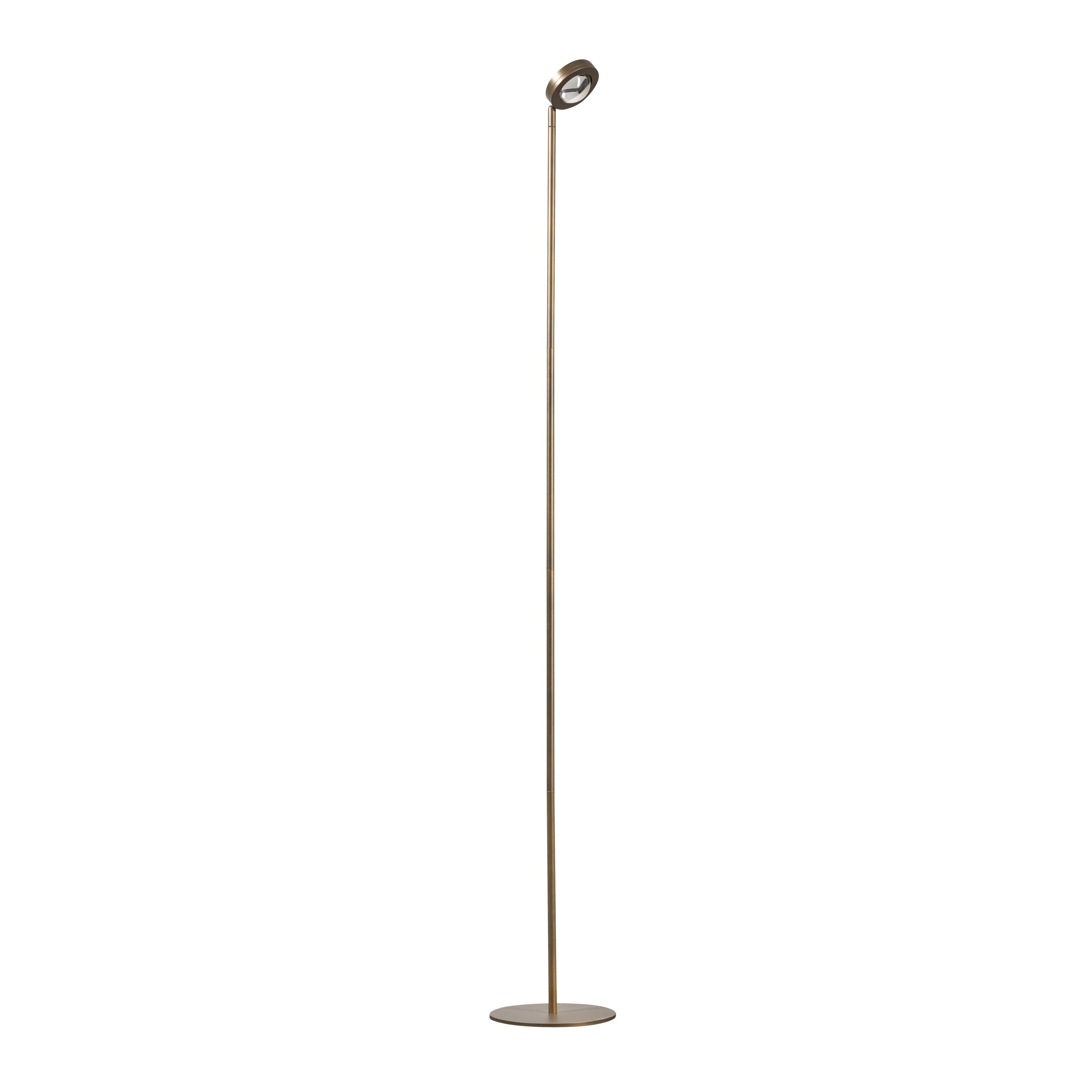 ETH Vloerlamp Jake Round Anodic Brown Led met Lens 3-Step Dimmer 9