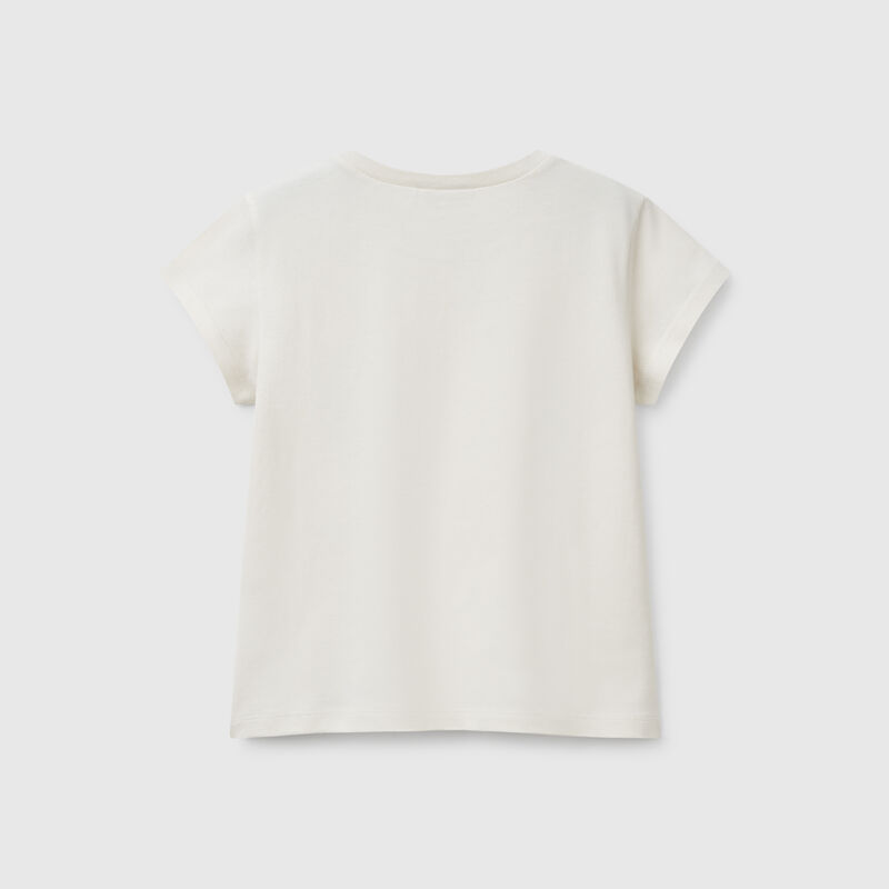 T-shirt in cotton with glitter