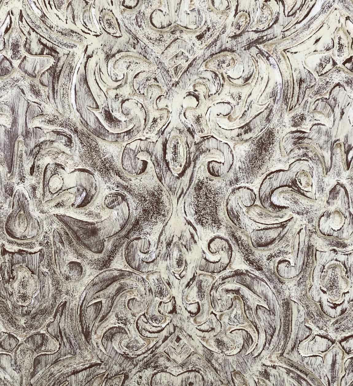 - Panneau en bois MDF beige blanchi L 122