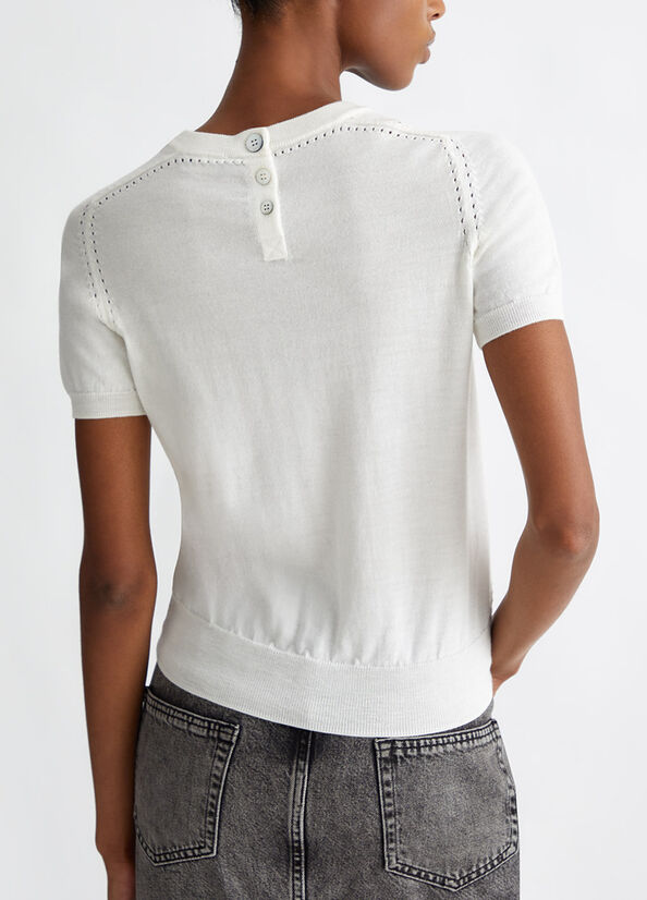 T-shirt in maglia di lana