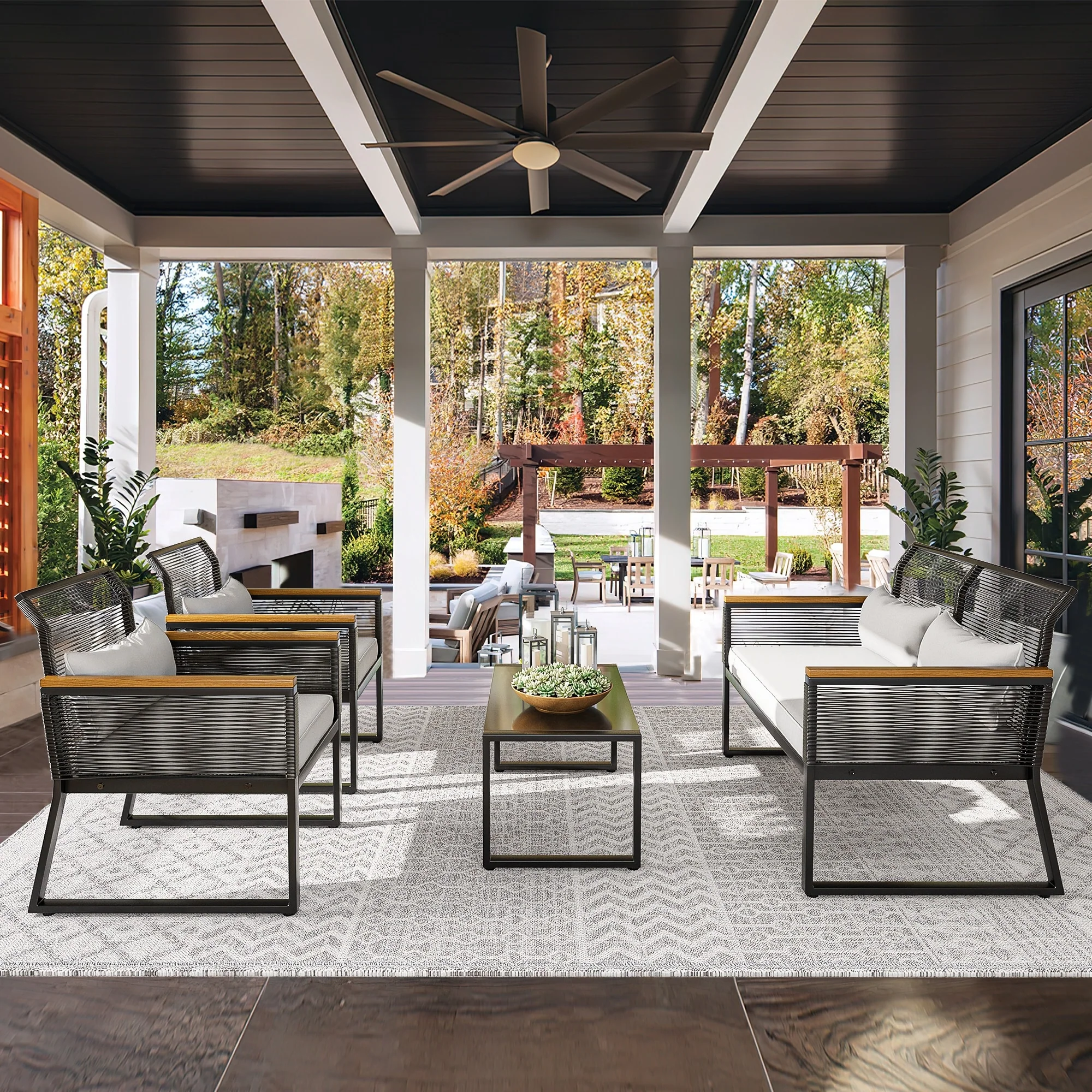 Mcferran 4 - Person Seating Group with Cushions