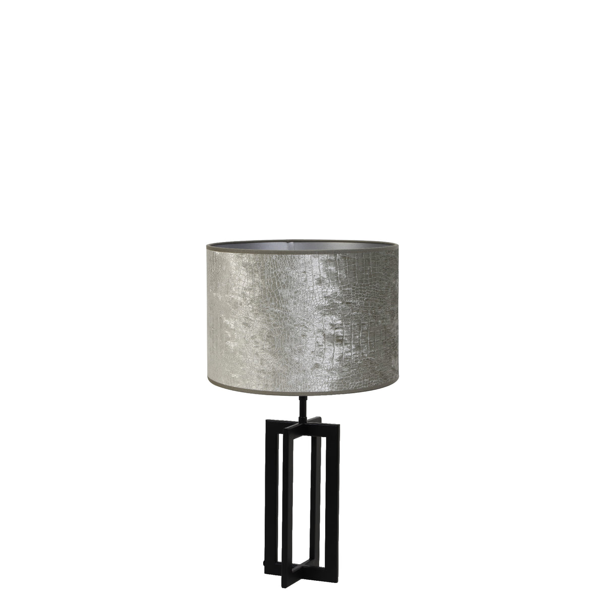 Light & Living tafellamp Mace/Chelsea - zwart, zilver - 30x30x56cm